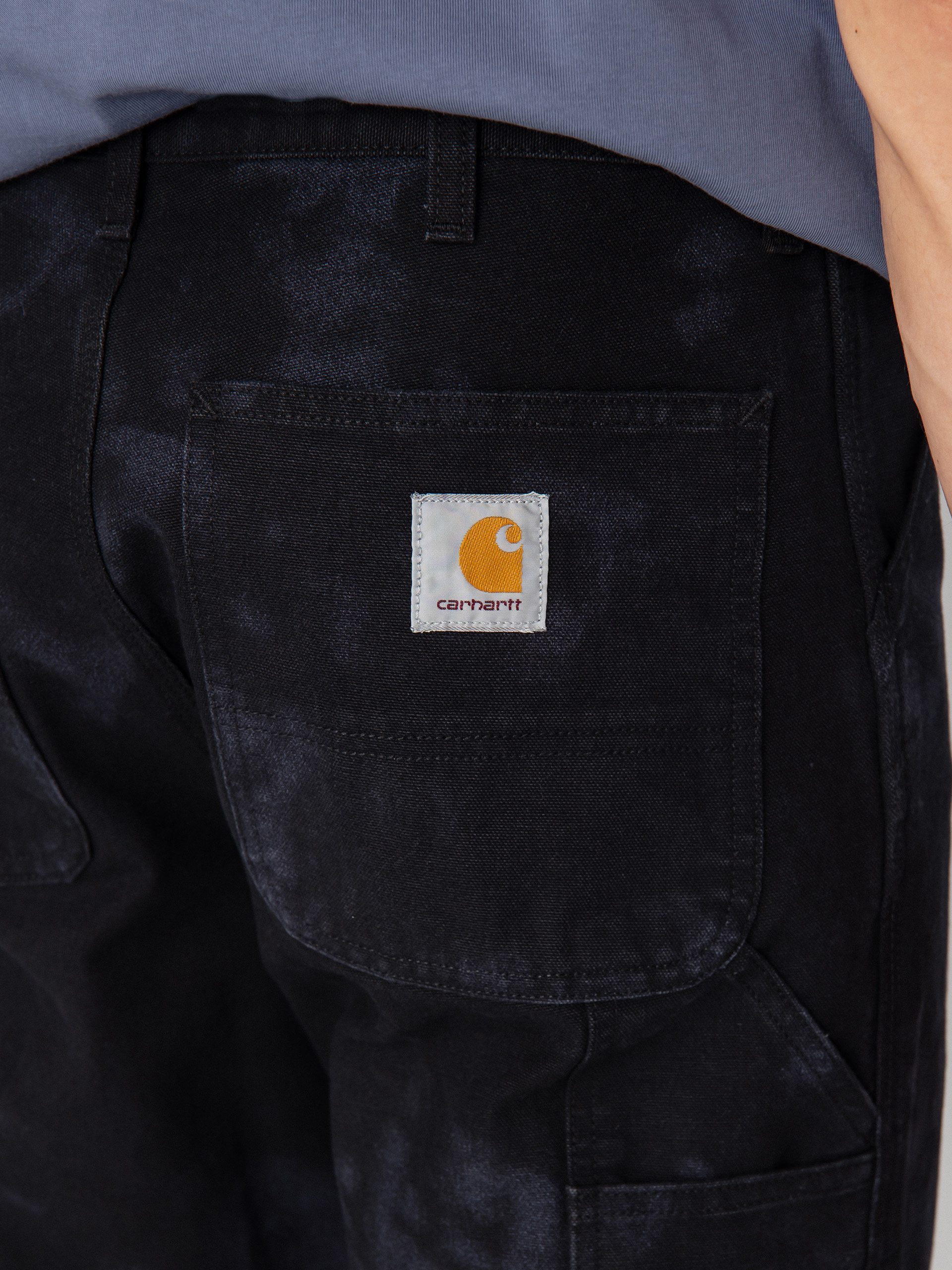 Nohavice Carhartt WIP Single Knee Chromo (black chromo)