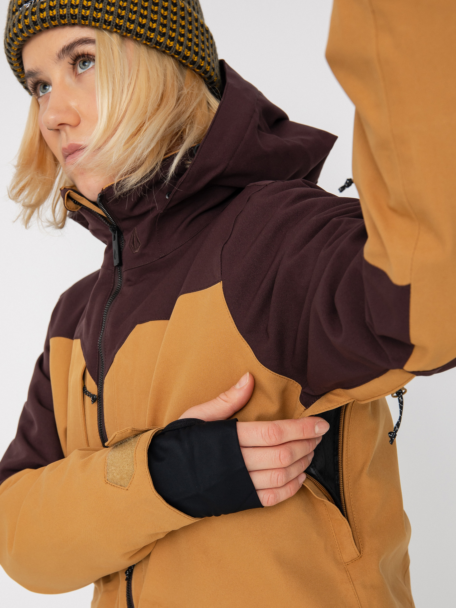 Dámska Snowboardová bunda Volcom Shelter 3D Stretch (caramel)