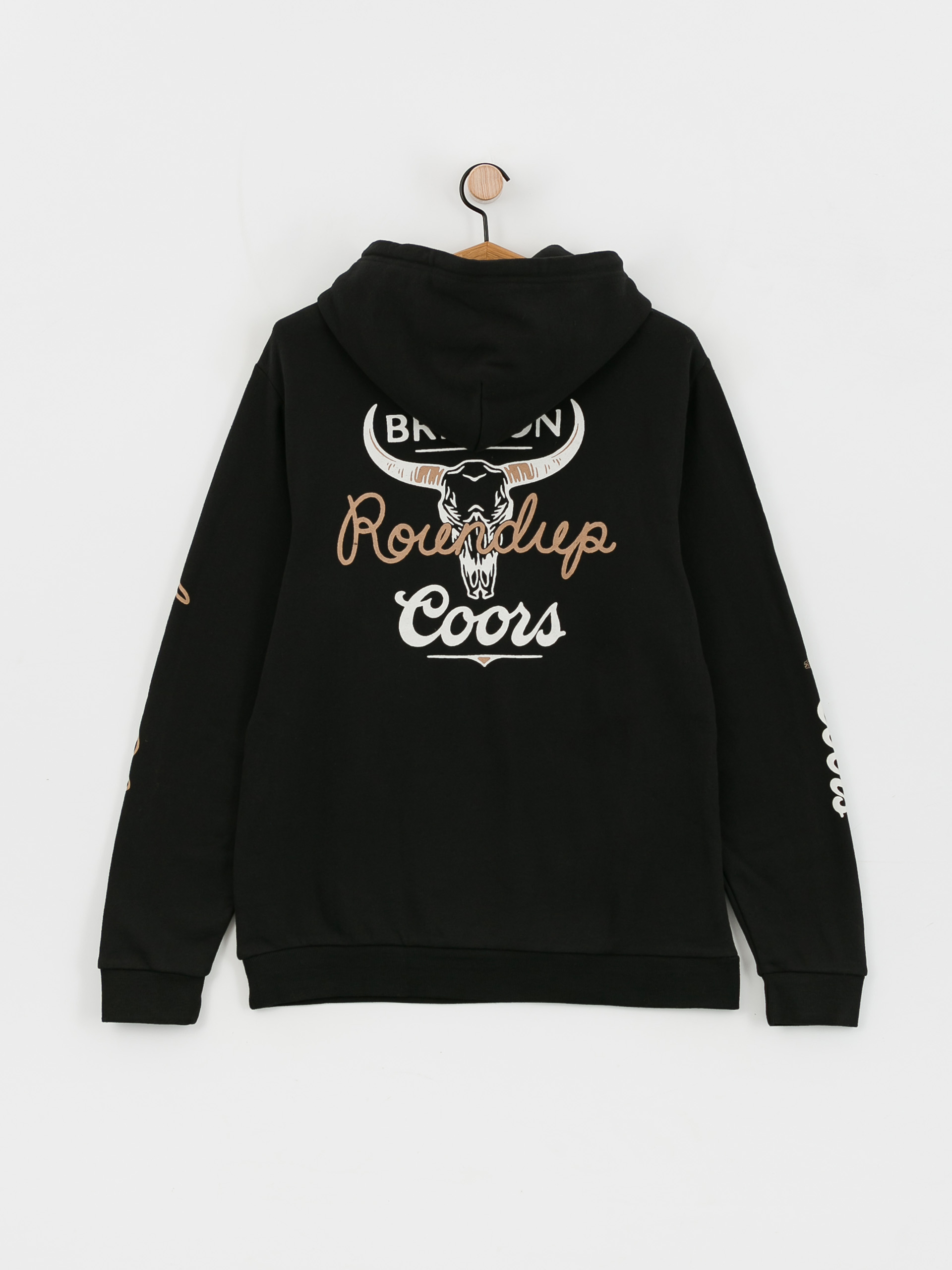 Mikina s kapucňou Brixton Coors Roundup HD (black)