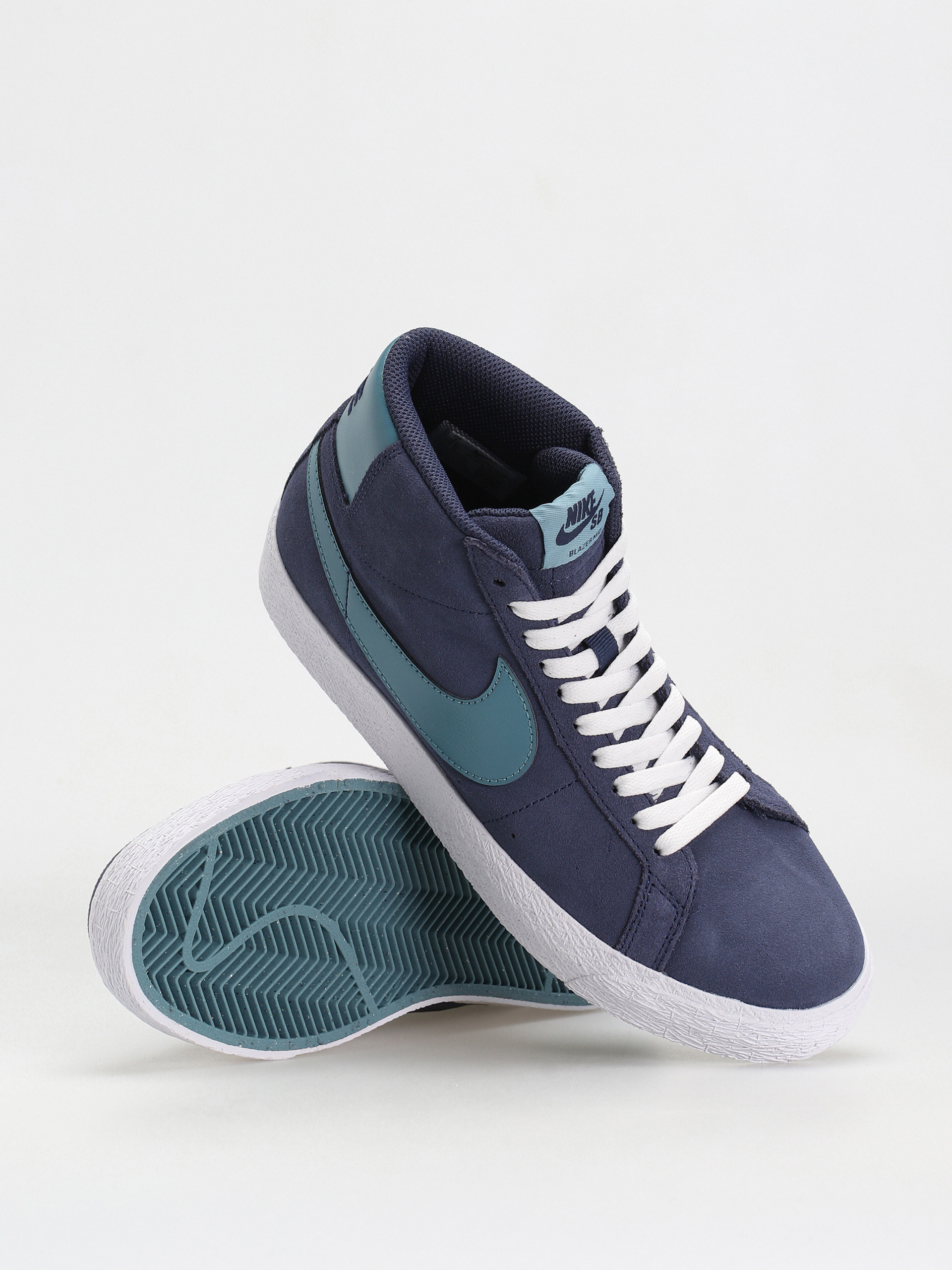 Topánky Nike SB Zoom Blazer Mid (midnight navy/noise aqua midnight navy)