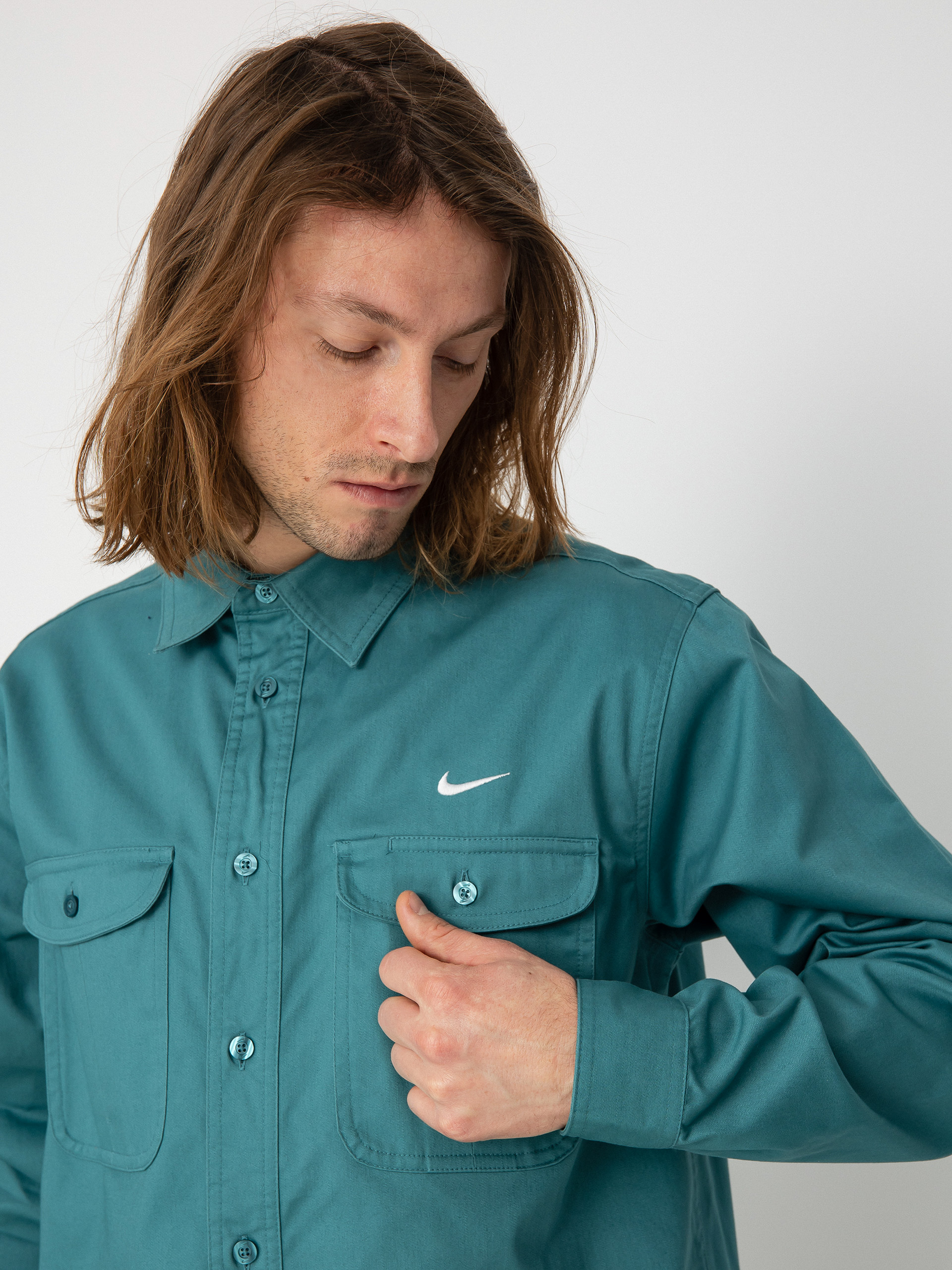 Košeľa Nike SB Tanglin Wvn (mineral teal)