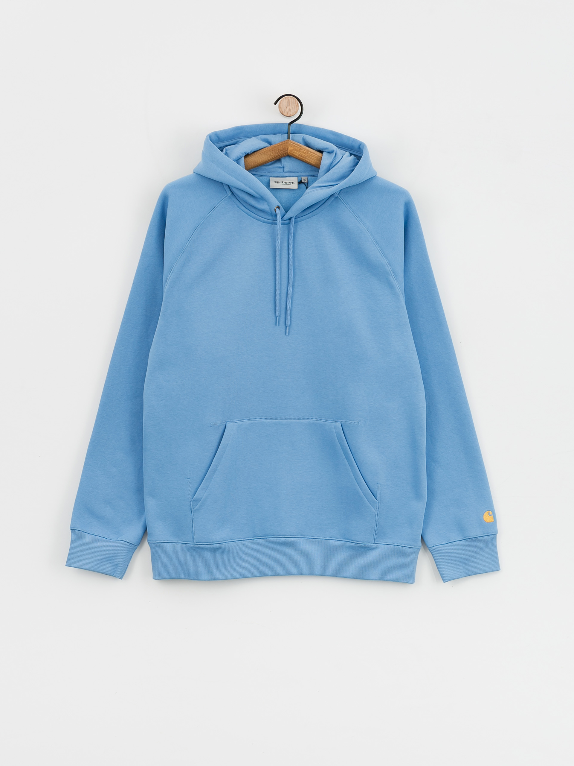 Mikina s kapucňou Carhartt WIP Chase HD (piscine/gold)