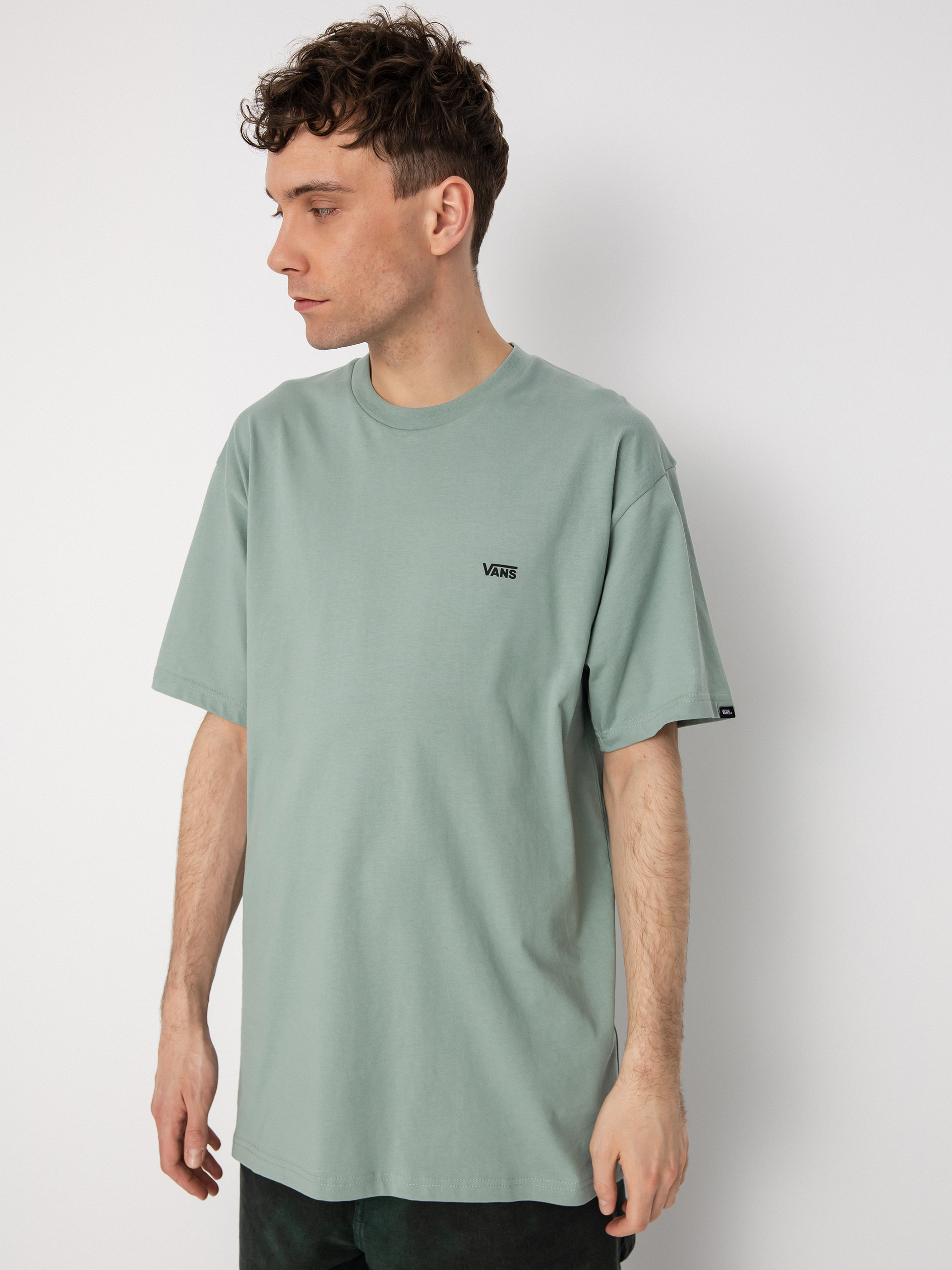 Tričko Vans Left Chest Logo (chinois green/black)