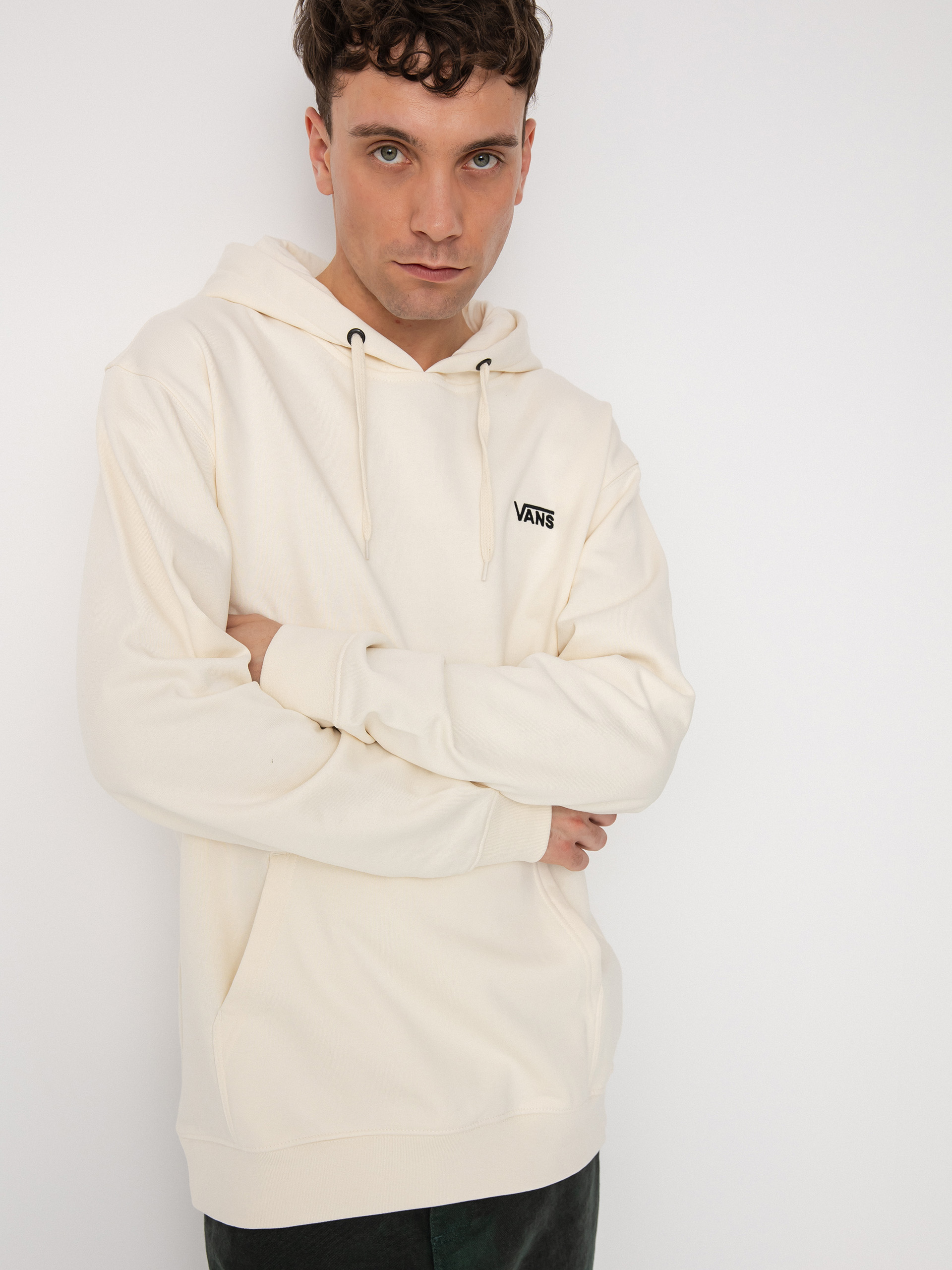 Mikina s kapucňou Vans Core Basic HD (antique white)
