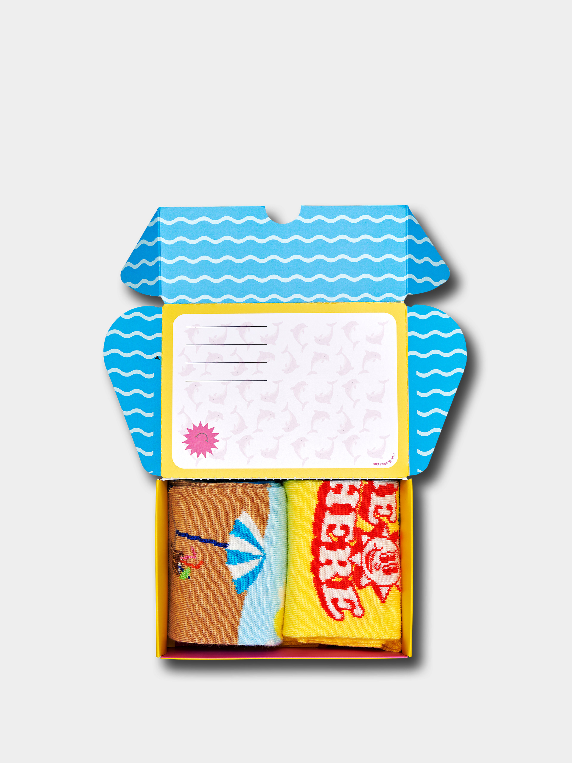 Ponožky Happy Socks 2 Pack Wish You Were Here Gift Set (yellow)