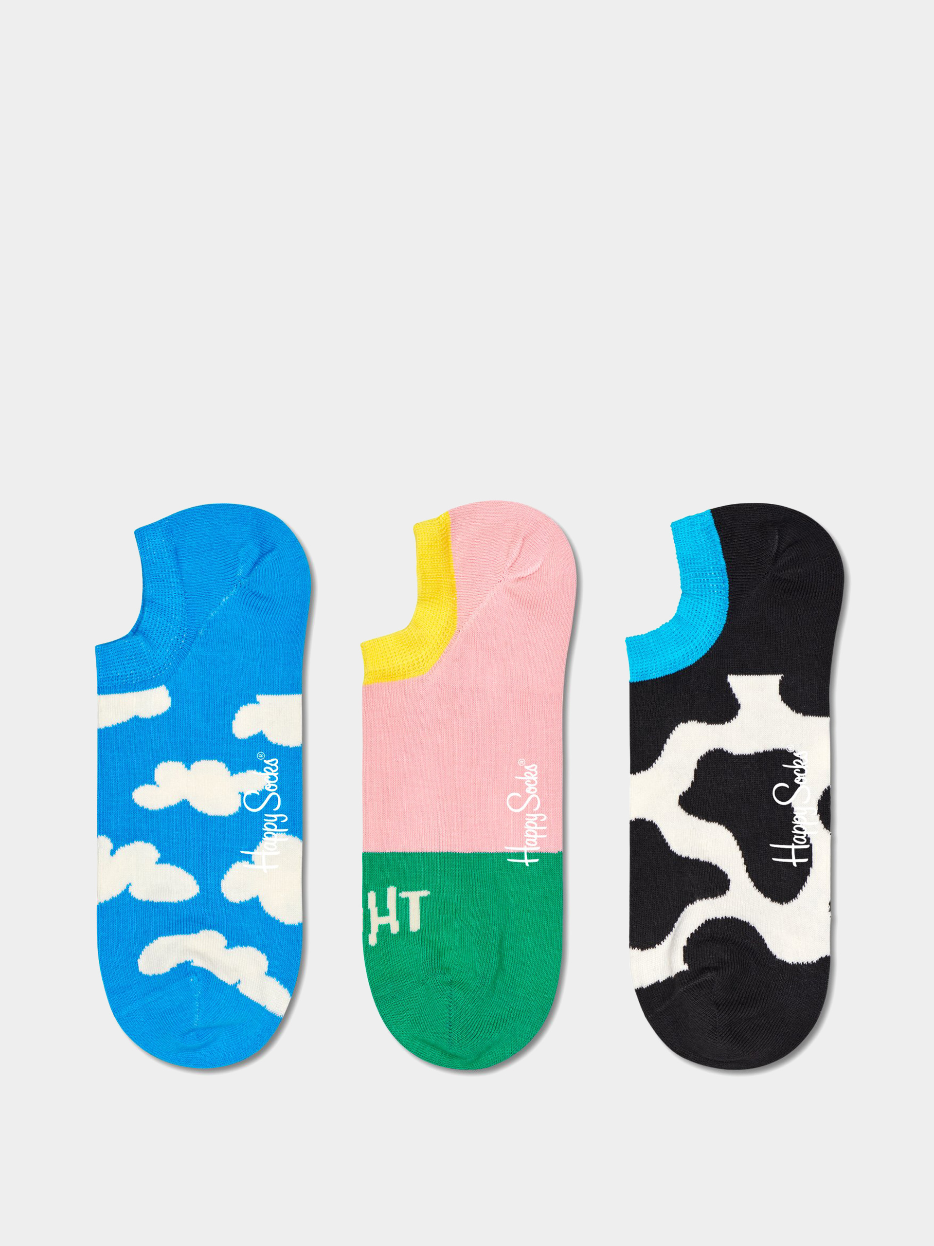 Ponožky Happy Socks 3 Pack Summer Day No Show (light blue)