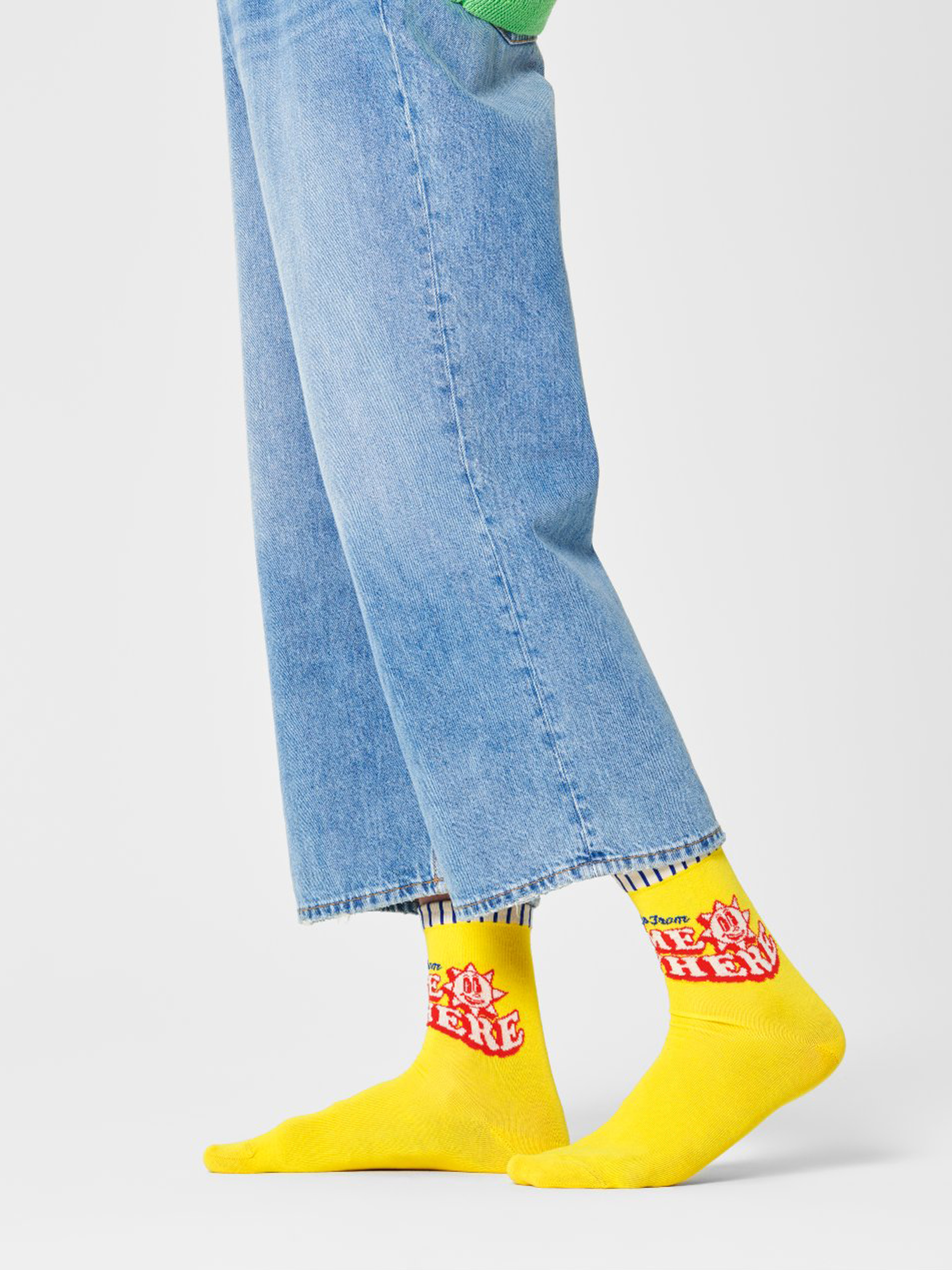 Ponožky Happy Socks Greetings 1/2 Crew (yellow)