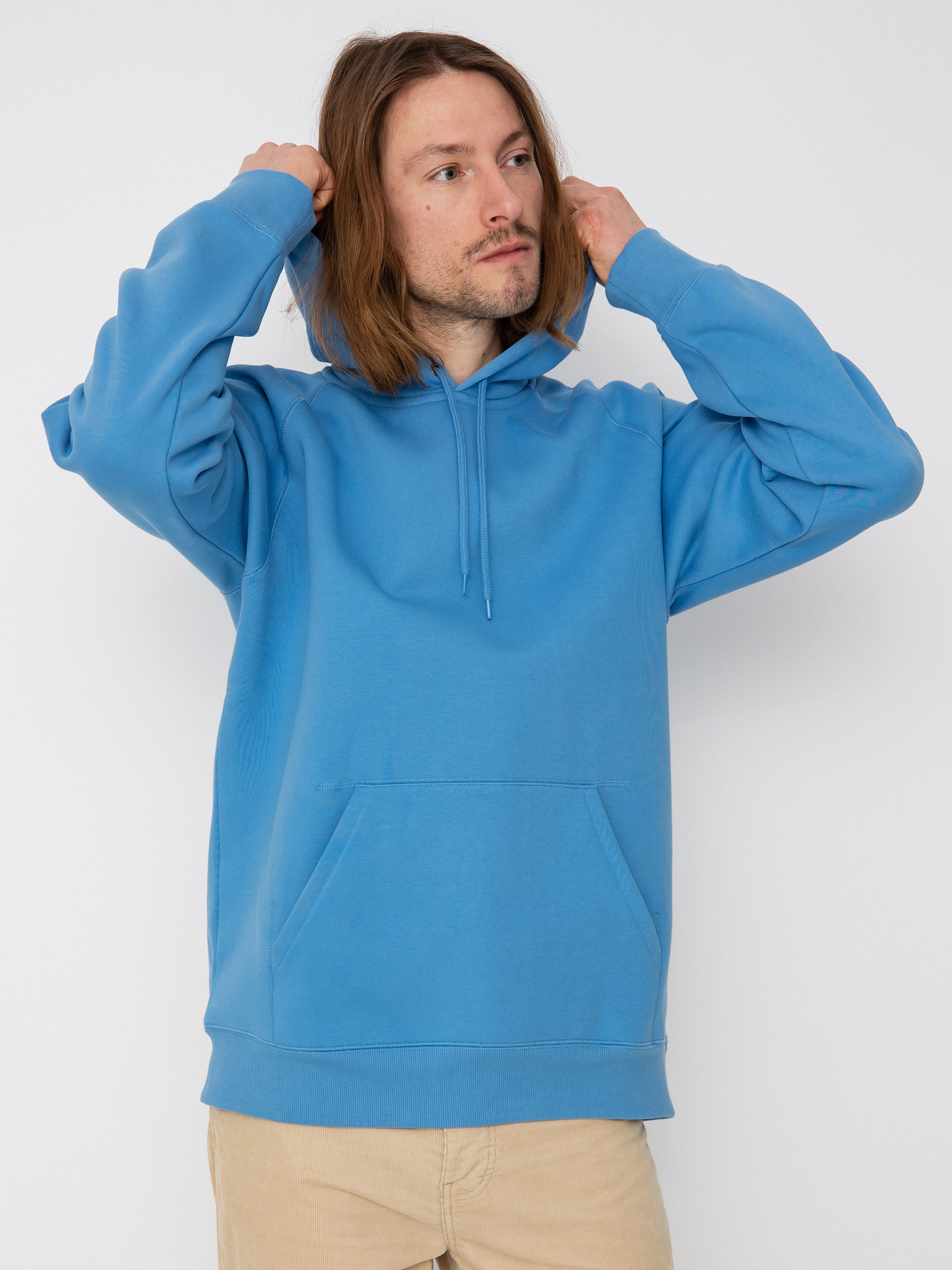 Mikina s kapucňou Carhartt WIP Chase HD (piscine/gold)