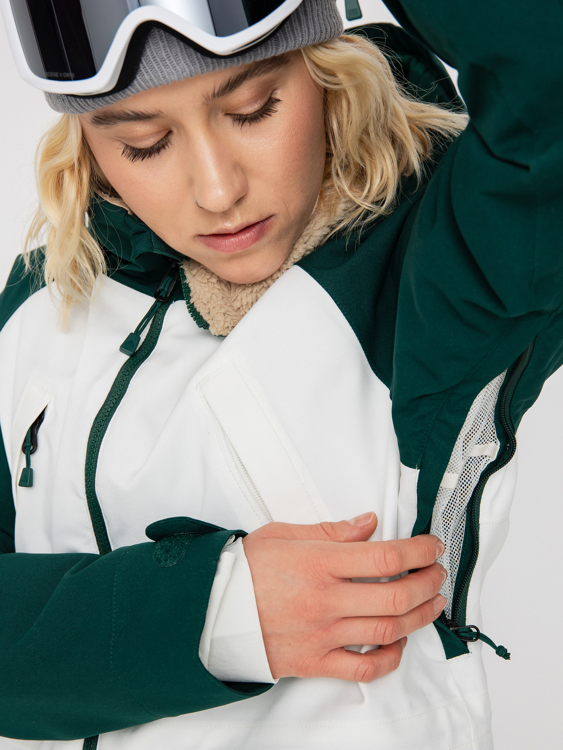 Dámska Snowboardová bunda Burton Prowess (botanical garden/stout white)