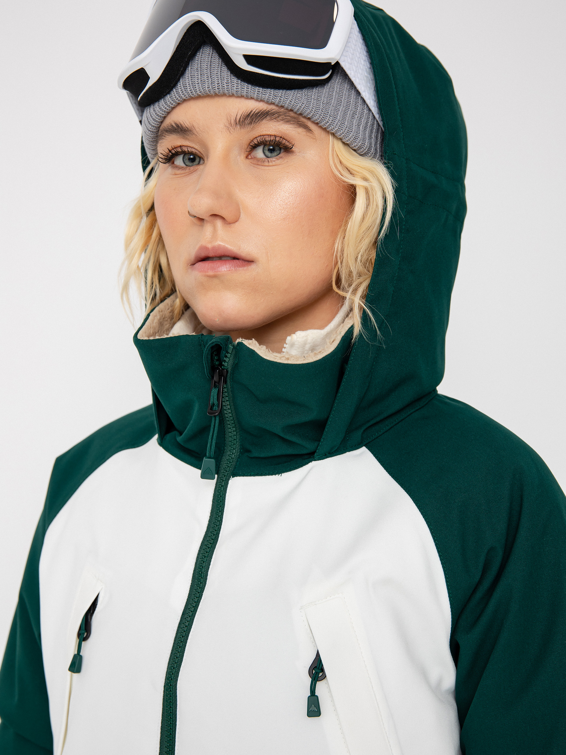 Dámska Snowboardová bunda Burton Prowess (botanical garden/stout white)