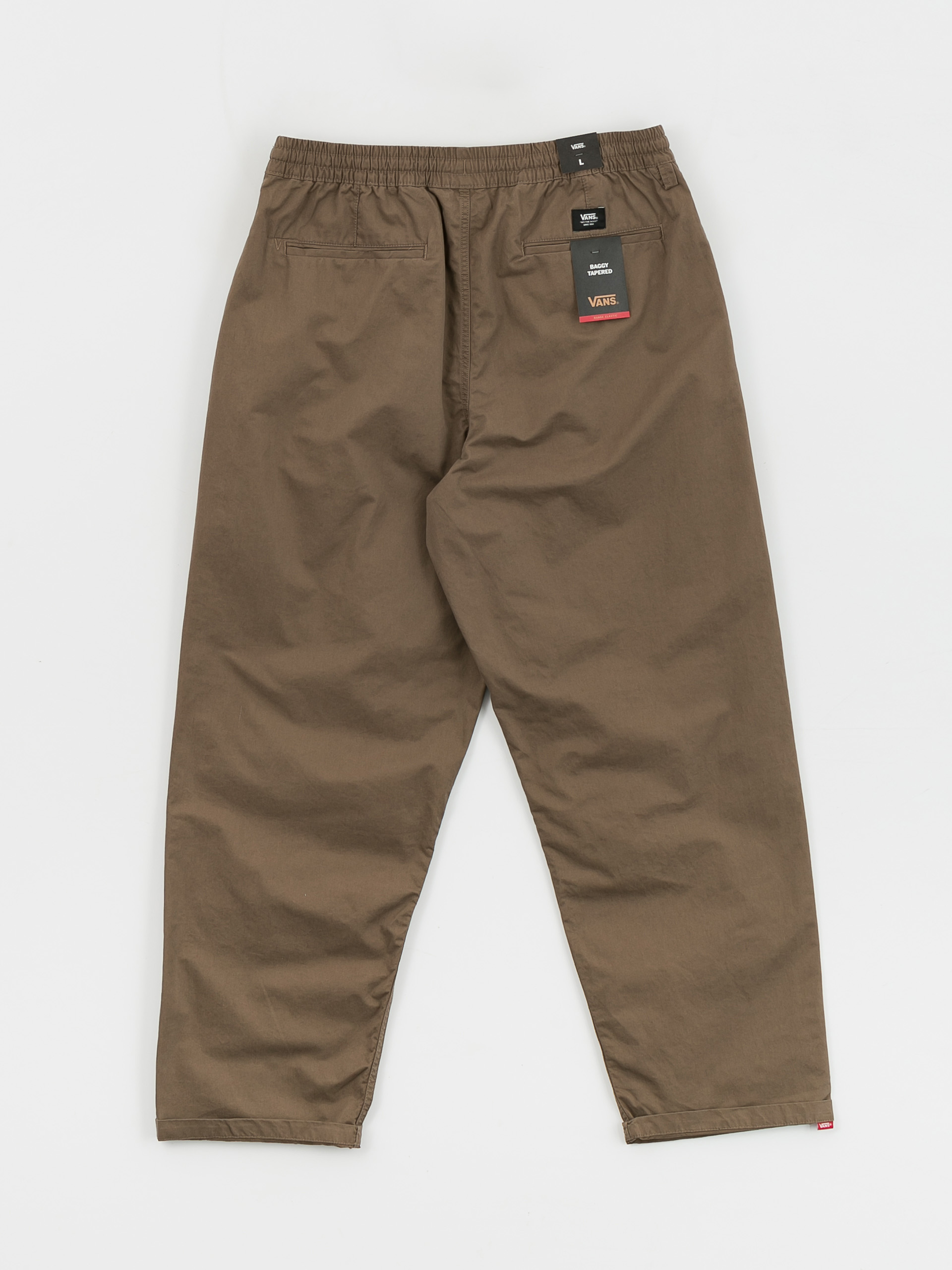 Nohavice Vans Range Baggy Tapered Elastic Waist (canteen)