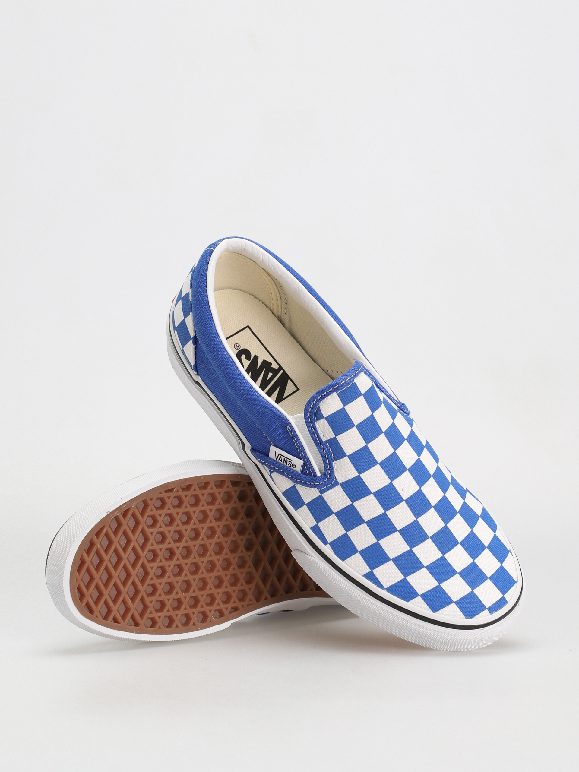 Topánky Vans Classic Slip On (color theory checkerboard dazzling blue)