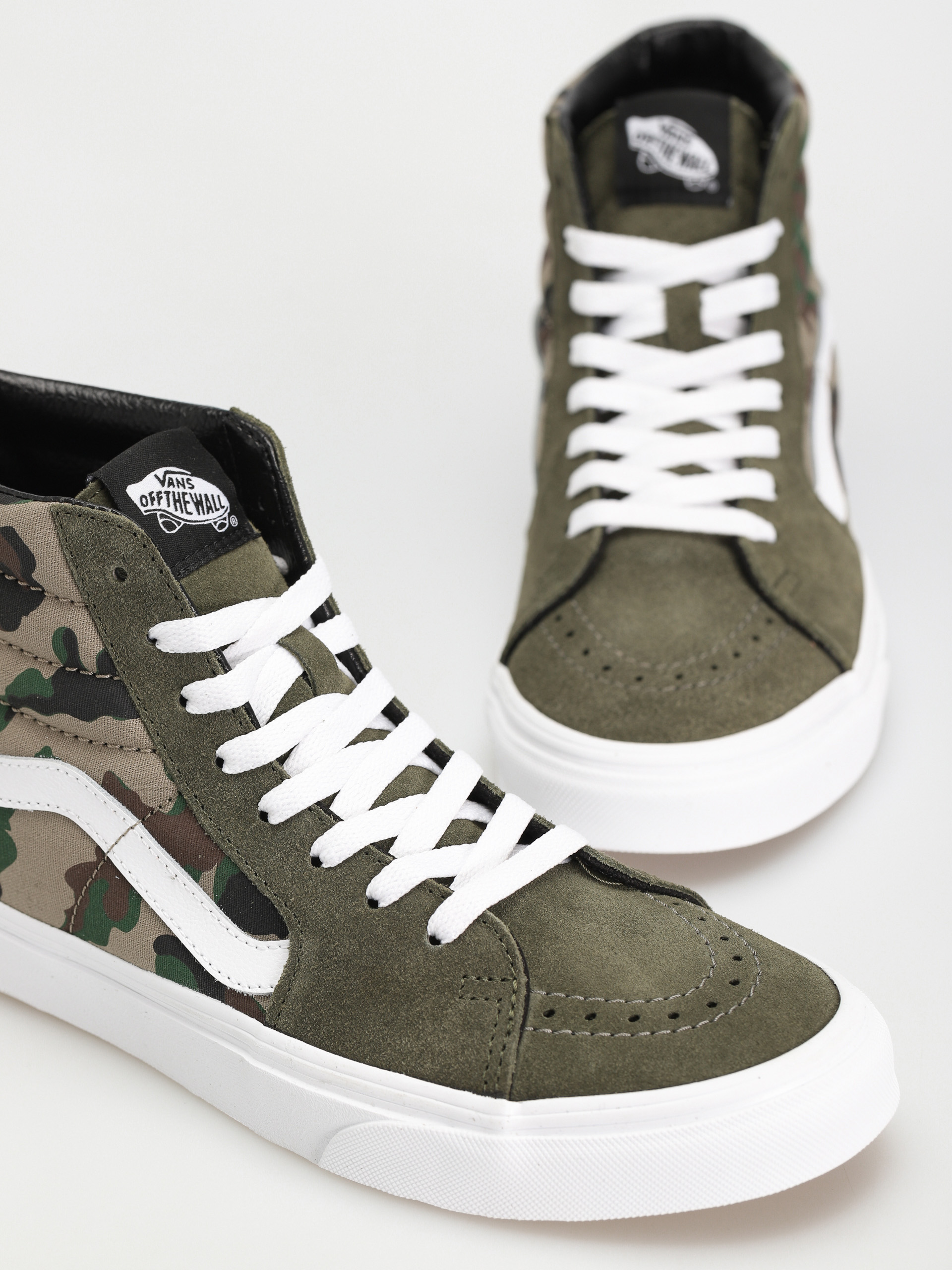 Topánky Vans Sk8 Hi (camo olive/white)