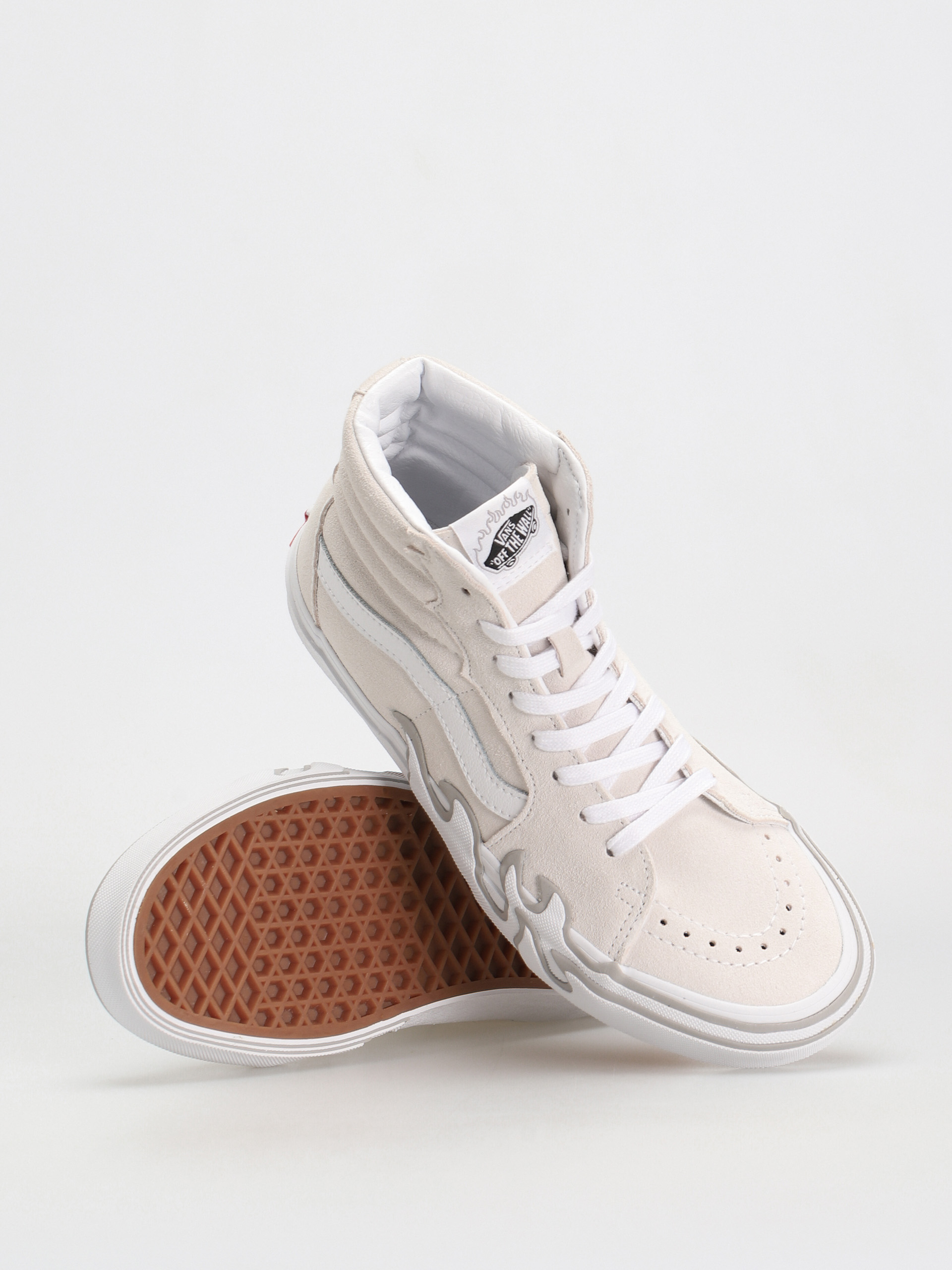 Topánky Vans Sk8 Hi Flame (suede white/white)