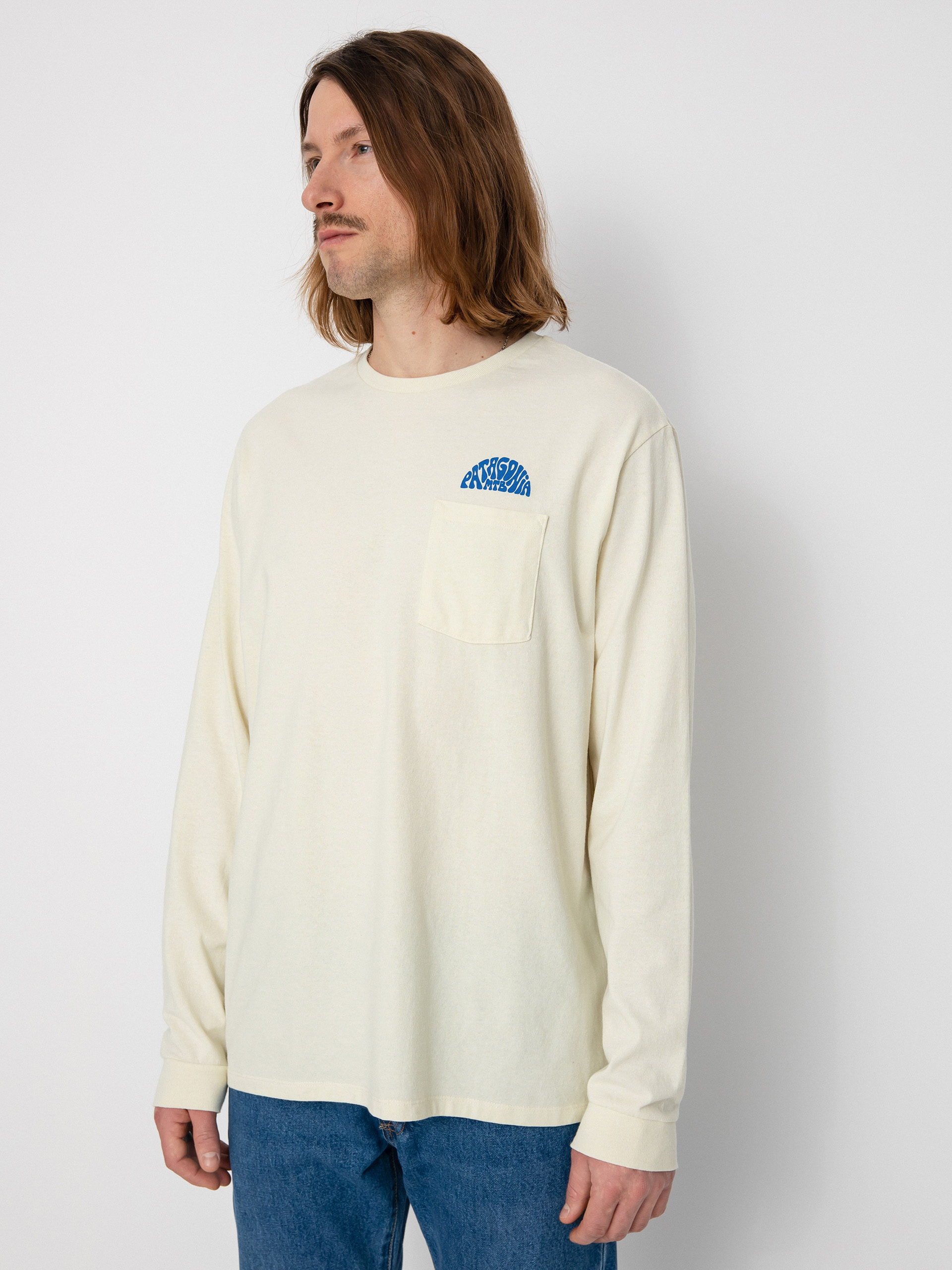 Triko Patagonia Maintain Momentum Pocket Responsibili (birch white)