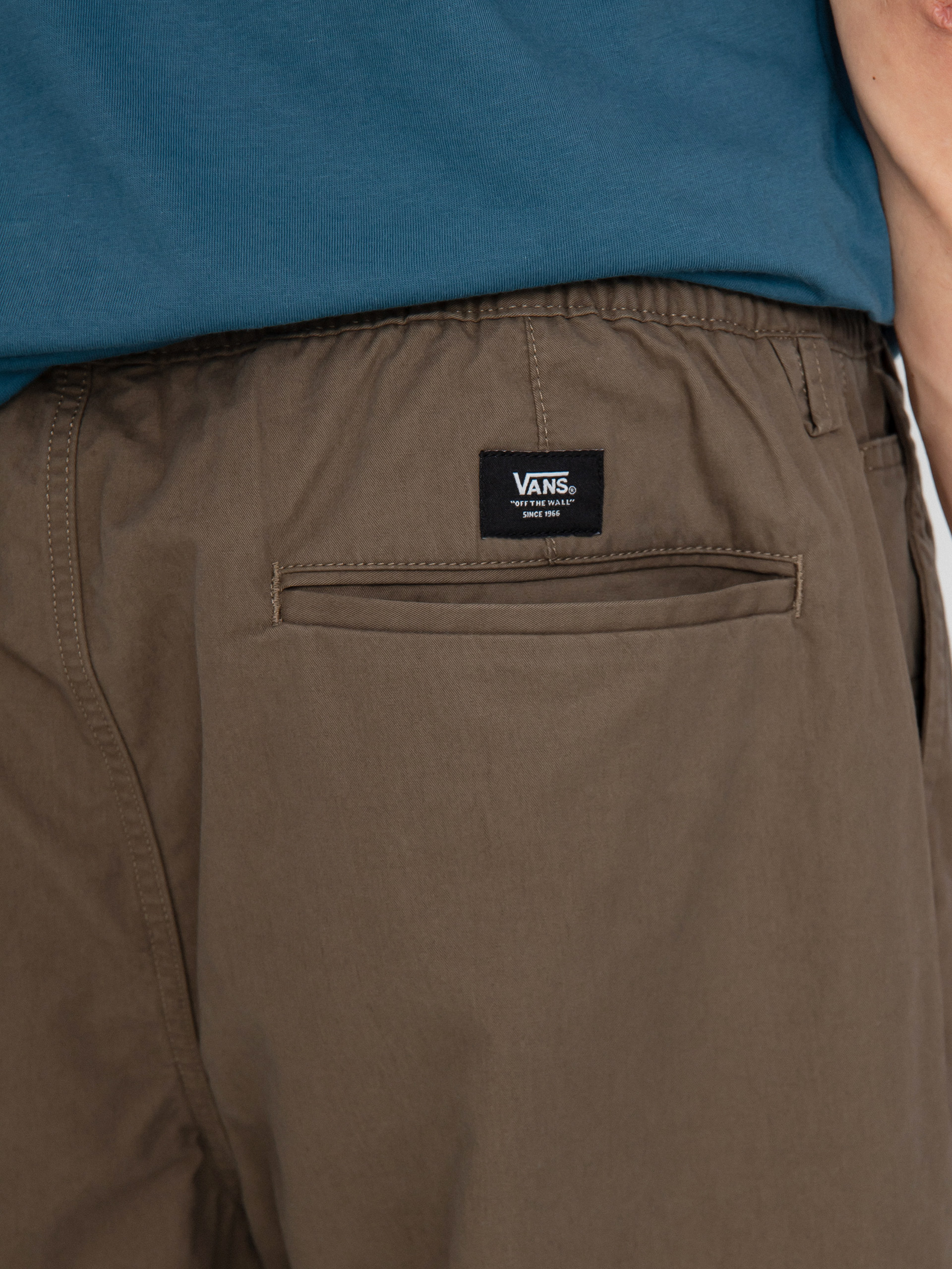 Nohavice Vans Range Baggy Tapered Elastic Waist (canteen)