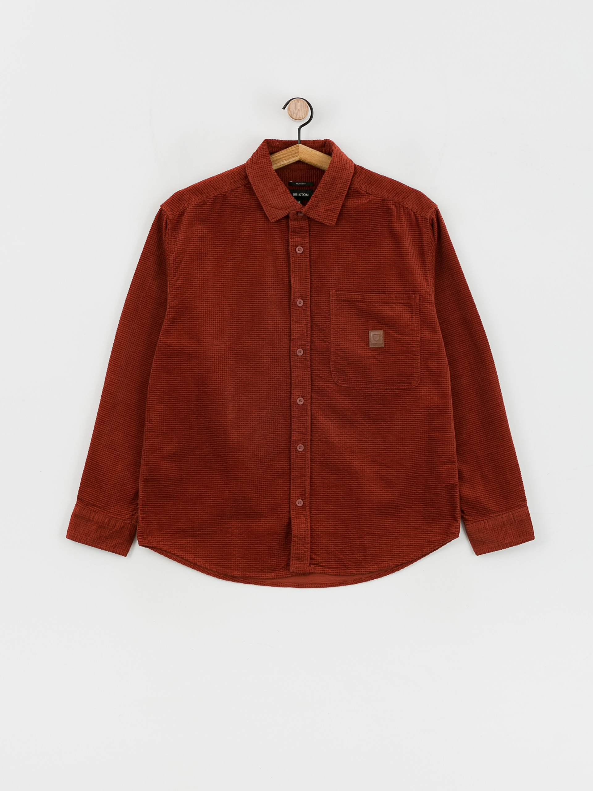 Košeľa Brixton Porter Waffle Corduroy Ls (burnt henna)