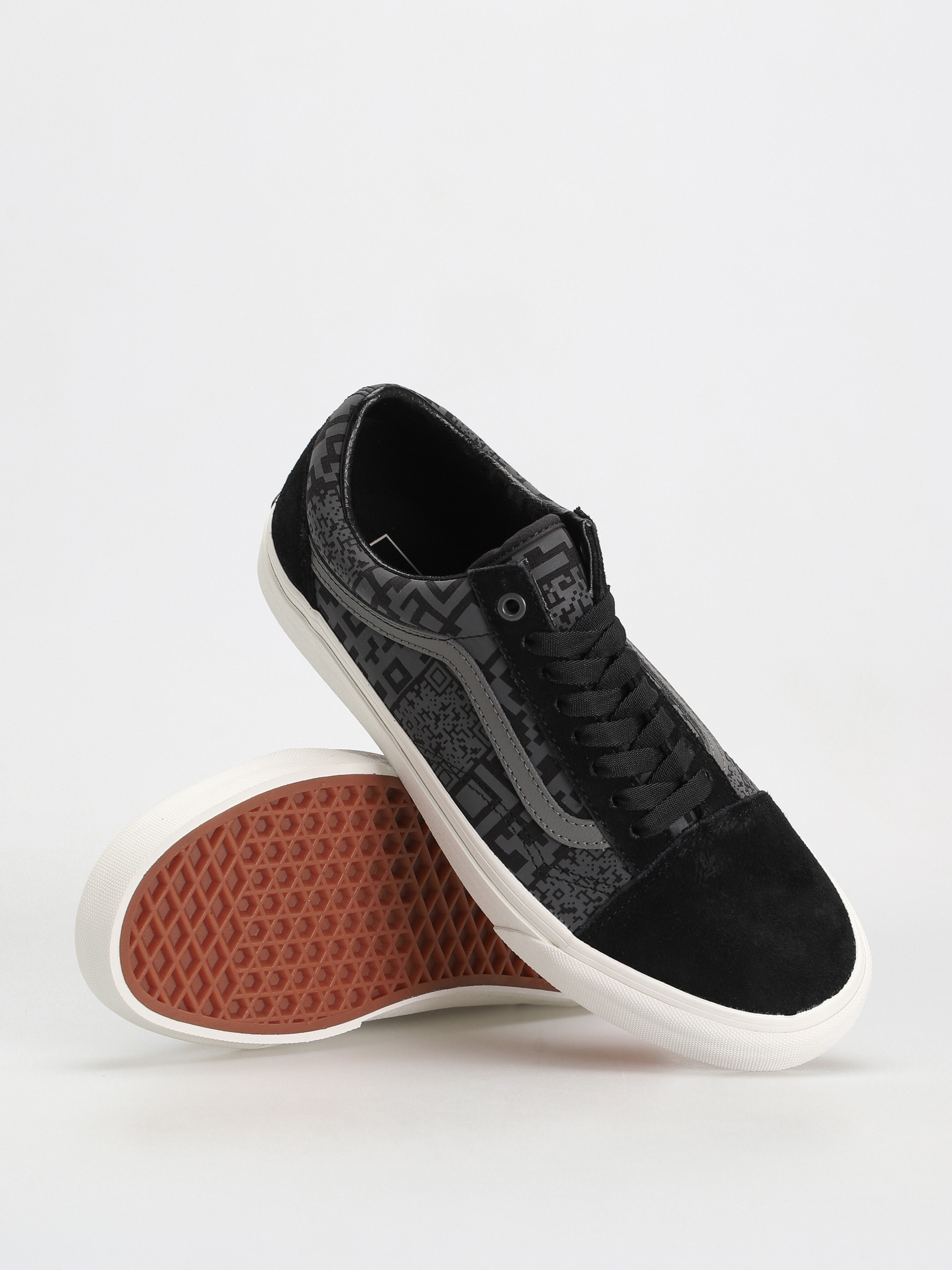 Topánky Vans Old Skool (qr checkerboard black/reflective)