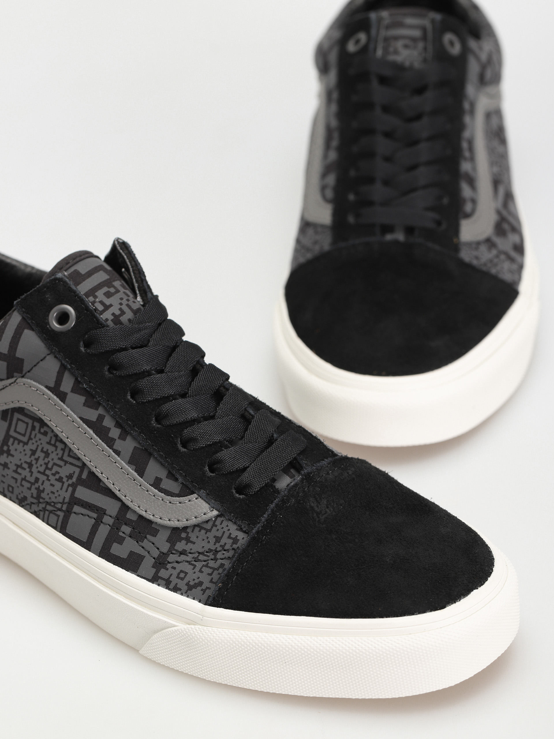 Topánky Vans Old Skool (qr checkerboard black/reflective)