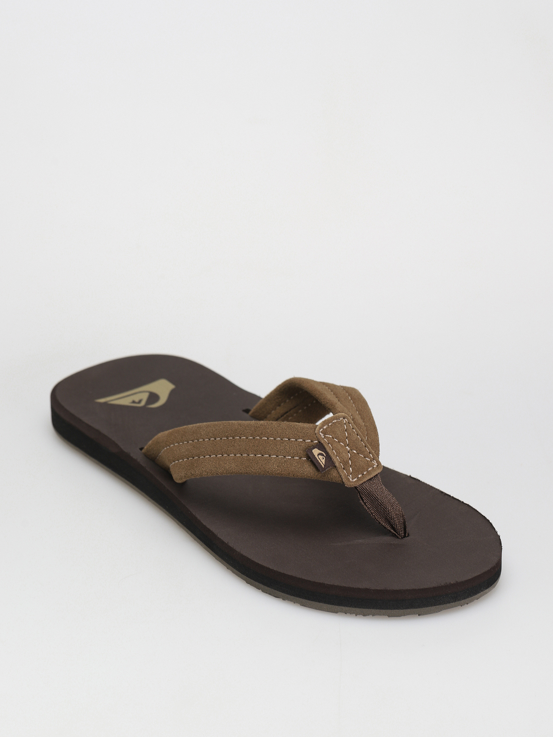 Šľapky Quiksilver Carver Suede Core (brown 1)
