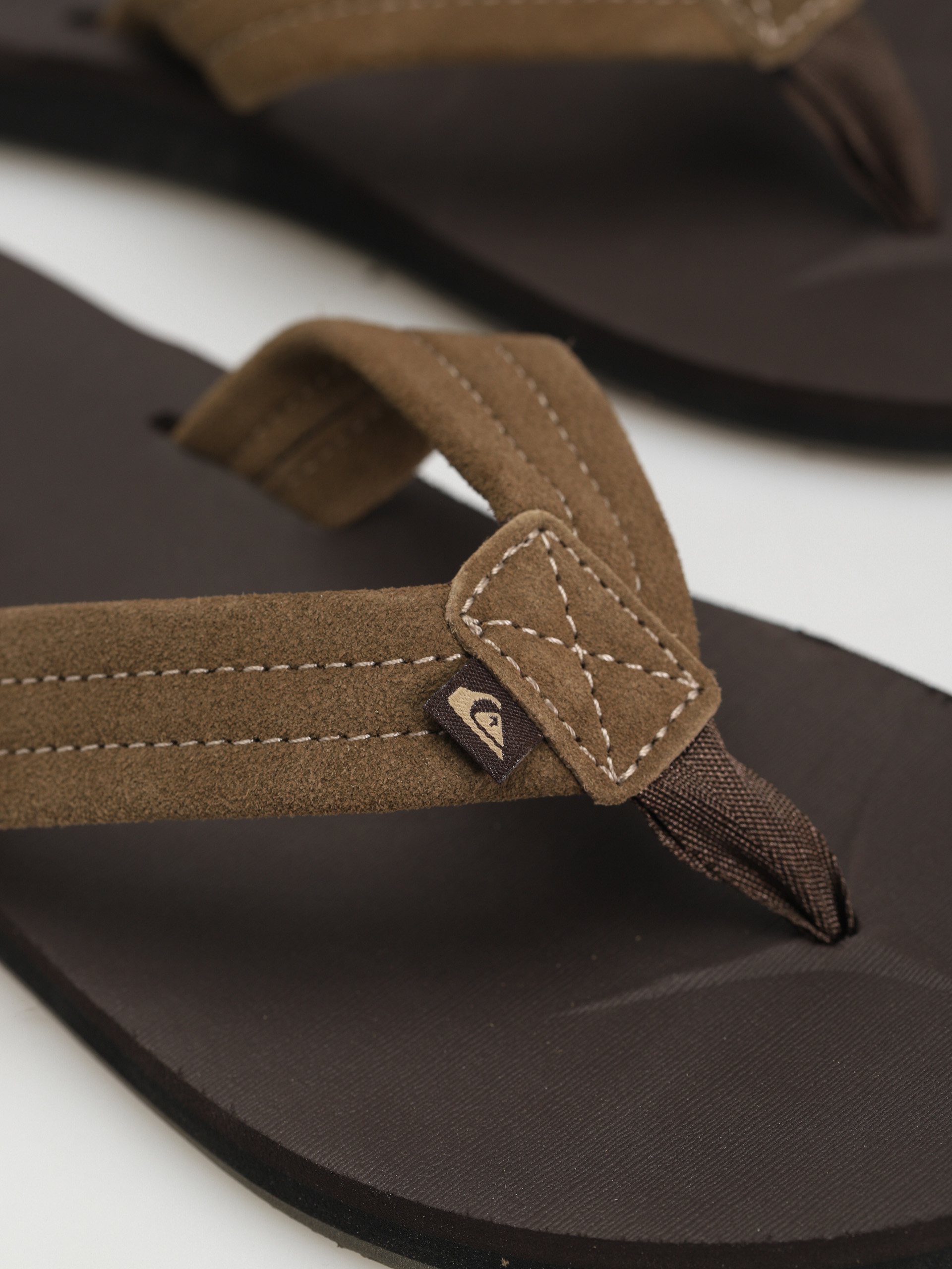 Šľapky Quiksilver Carver Suede Core (brown 1)