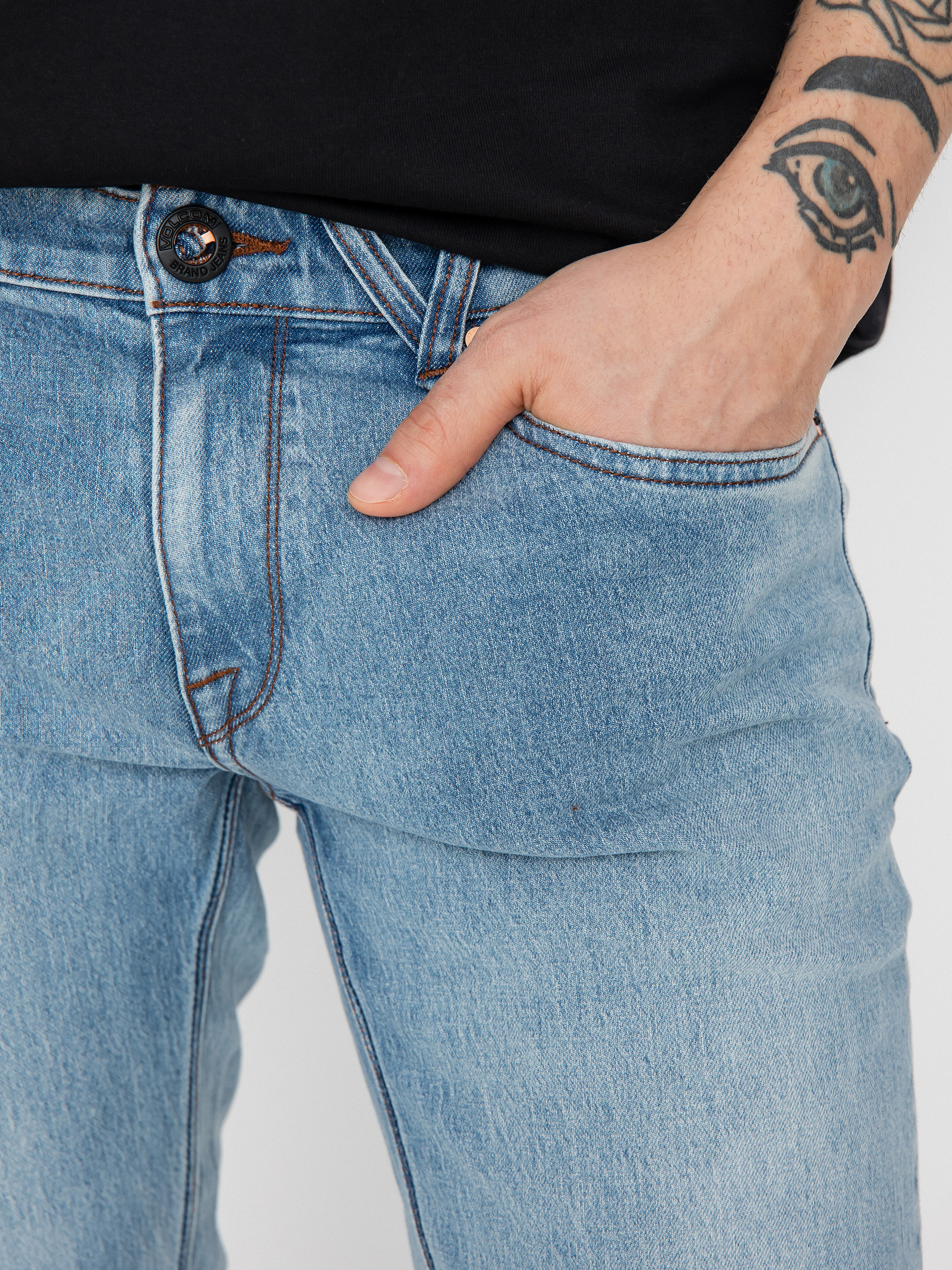 Nohavice Volcom Vorta Denim (wrecked indigo)