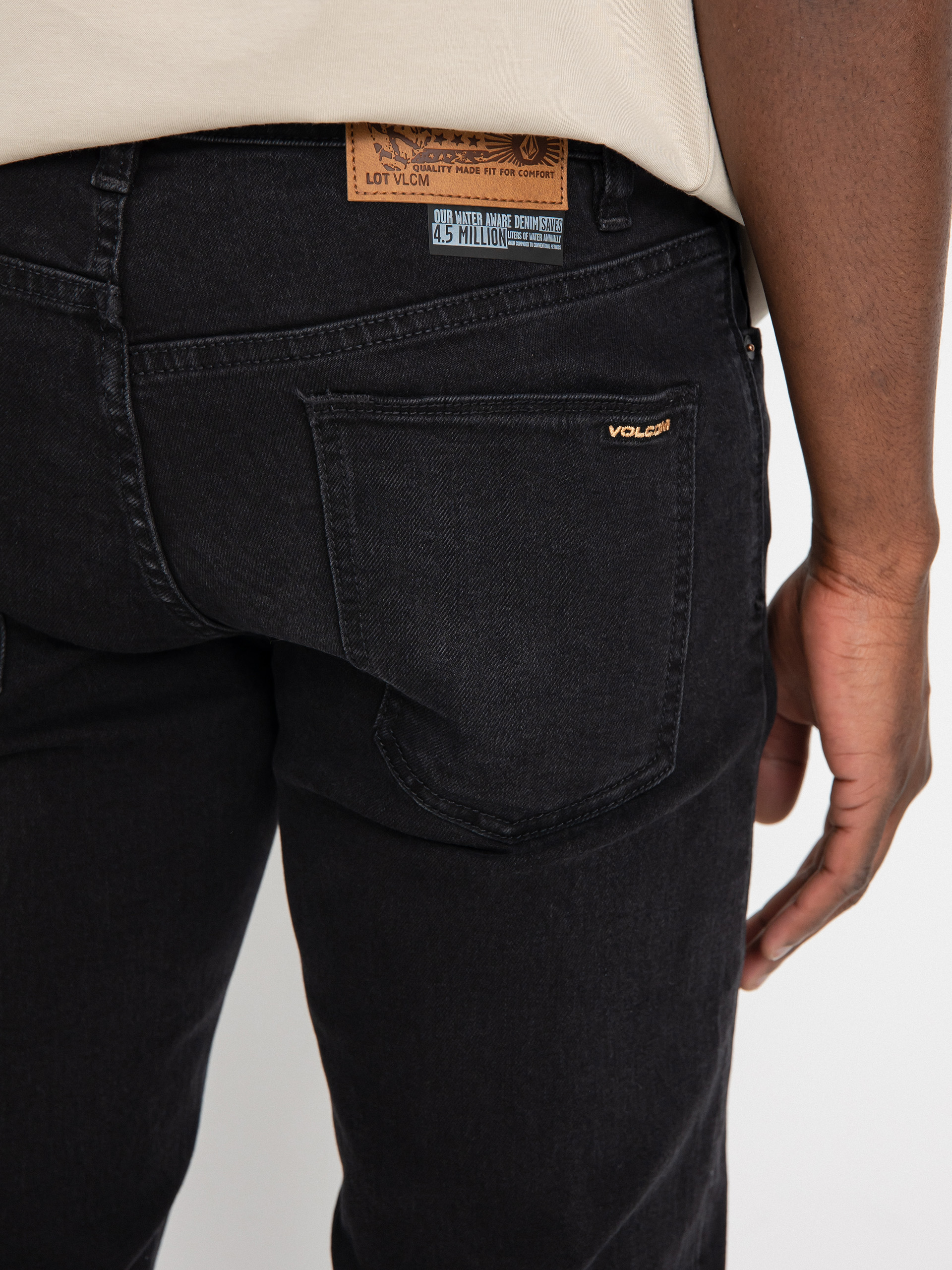 Nohavice Volcom Vorta Denim (black out)