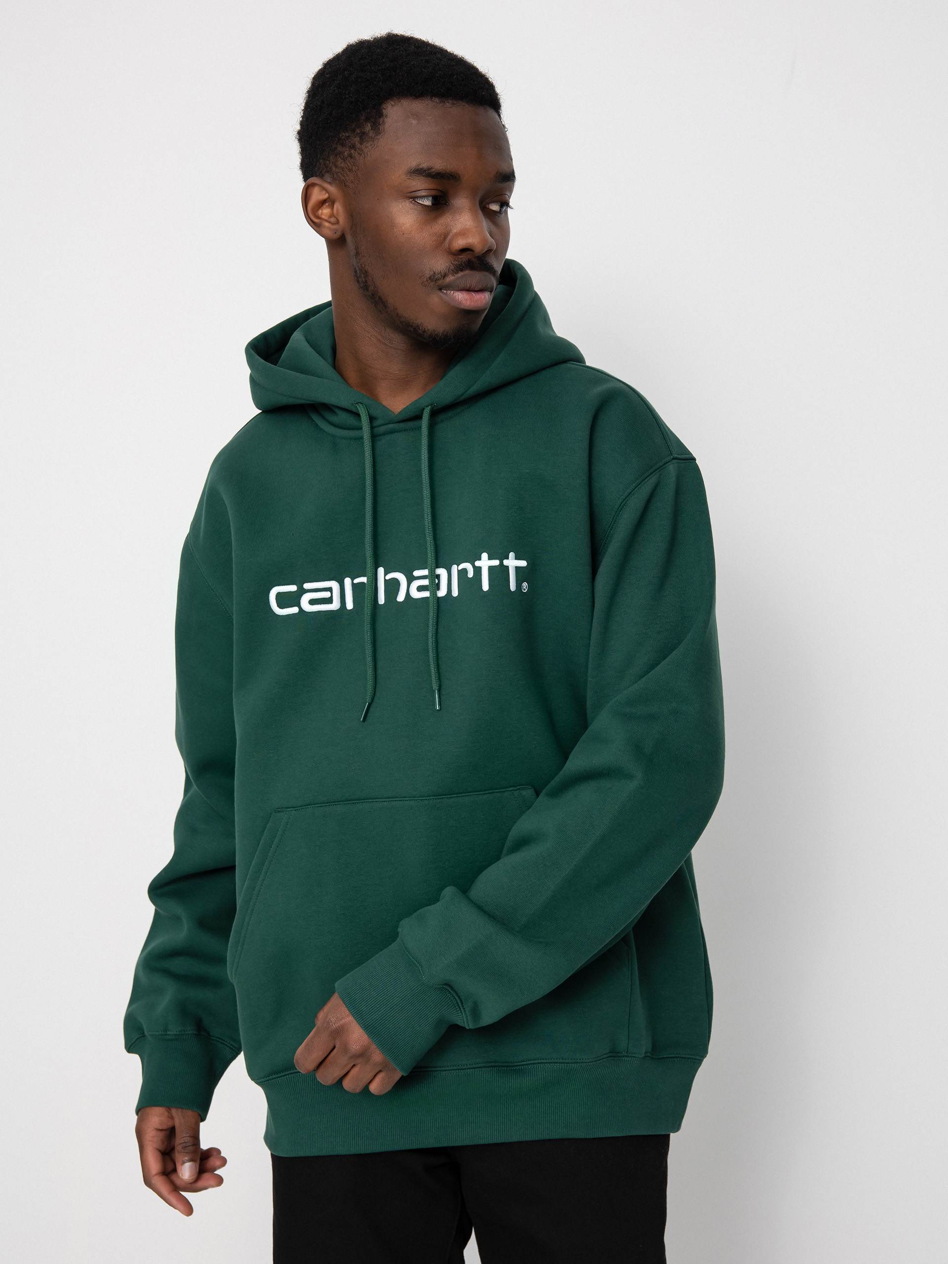 Mikina s kapucňou Carhartt WIP Carhartt HD (treehouse/white)