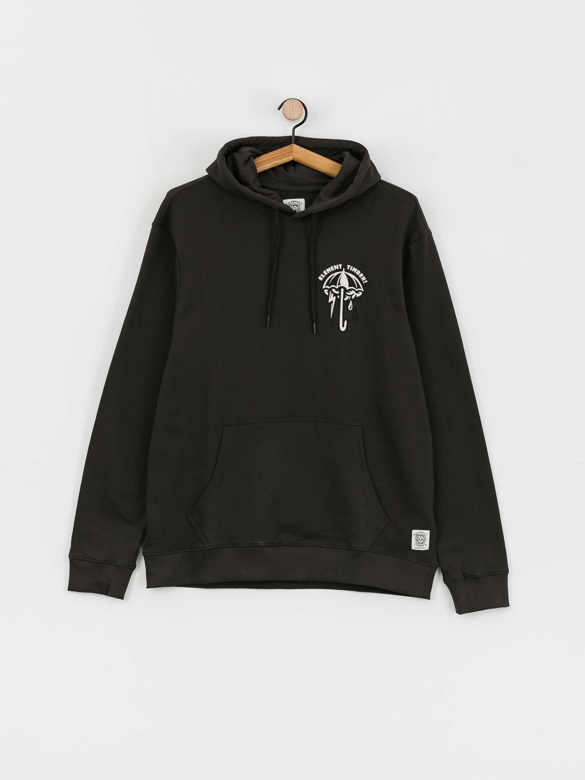 Mikina s kapucňou Element Angry Clouds HD (off black)