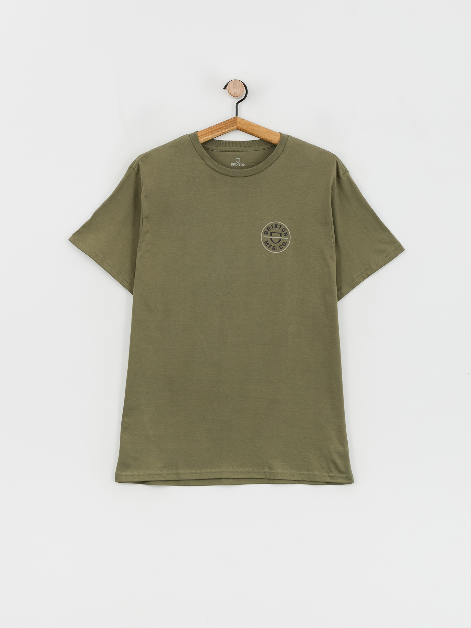 Tričko Brixton Crest II (olive surplus/washed navy/sand)