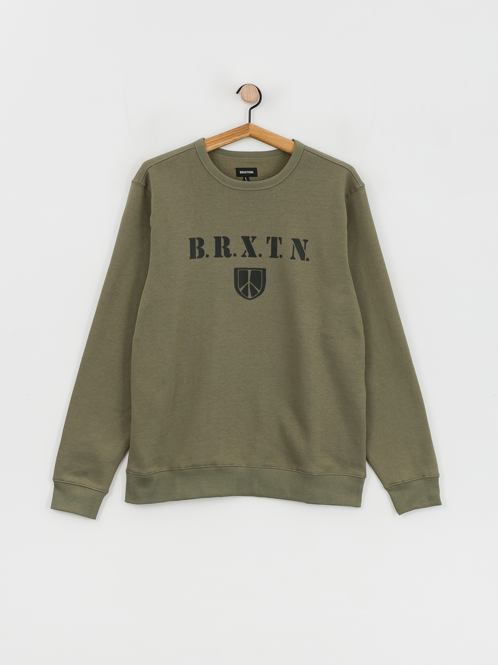 Mikina Brixton Peace Shield (olive surplus)