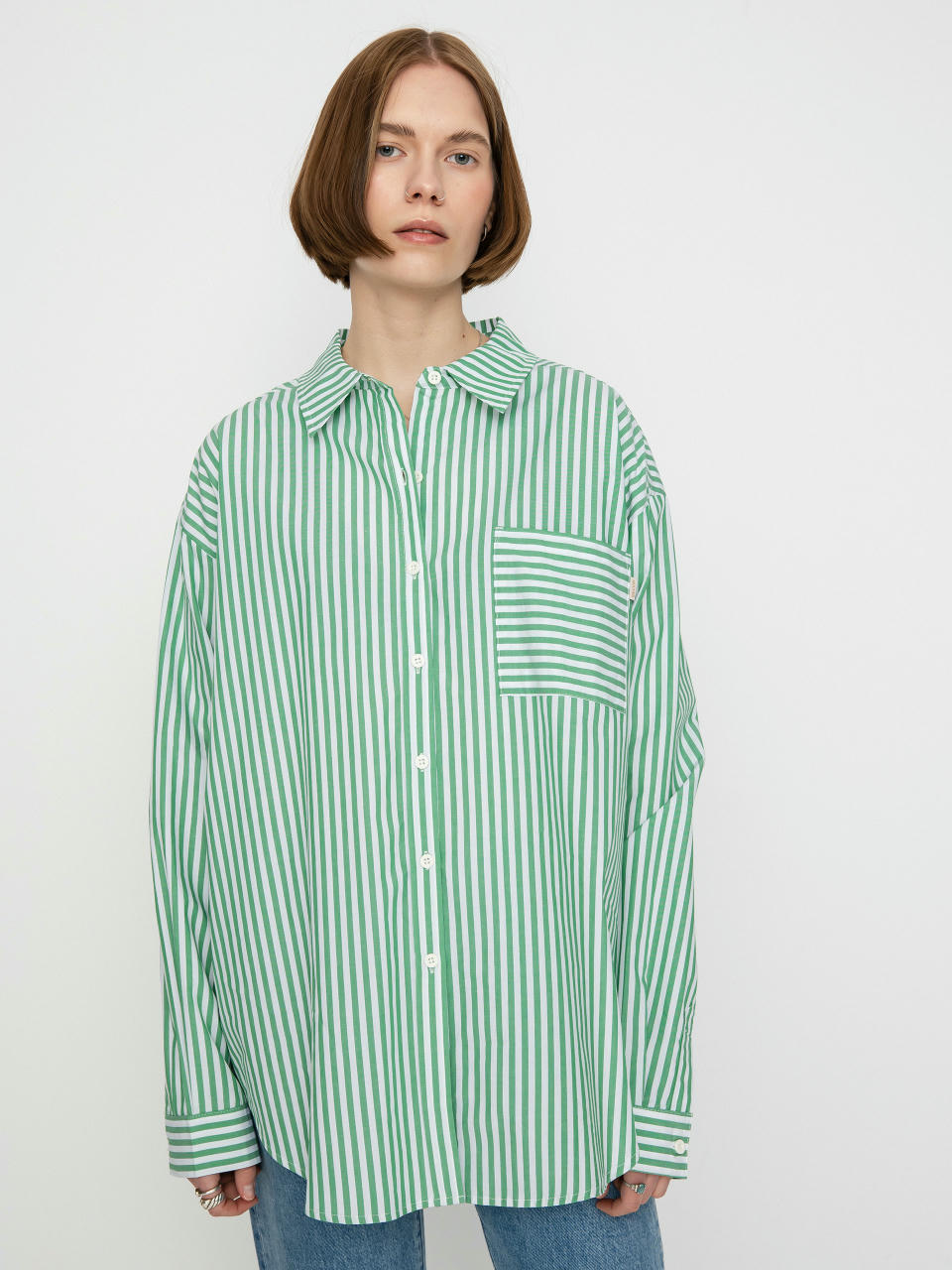 Košeľa Brixton Sidney Oversized Ls Wmn (leprechaun)