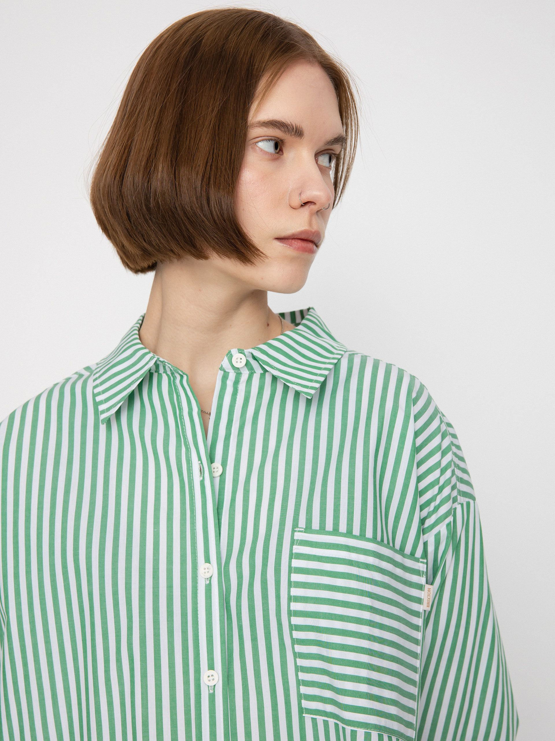 Košeľa Brixton Sidney Oversized Ls Wmn (leprechaun)