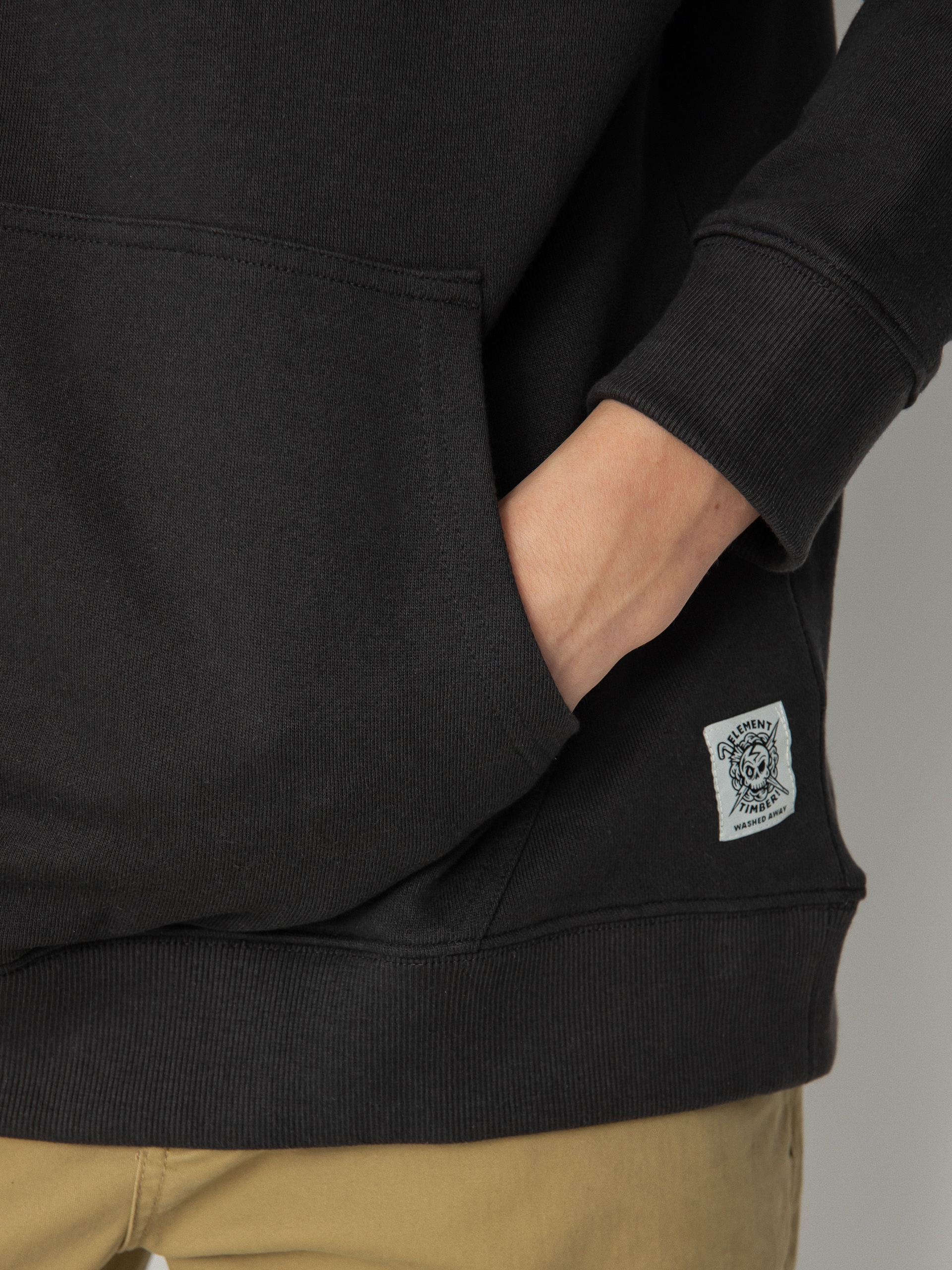 Mikina s kapucňou Element Angry Clouds HD (off black)