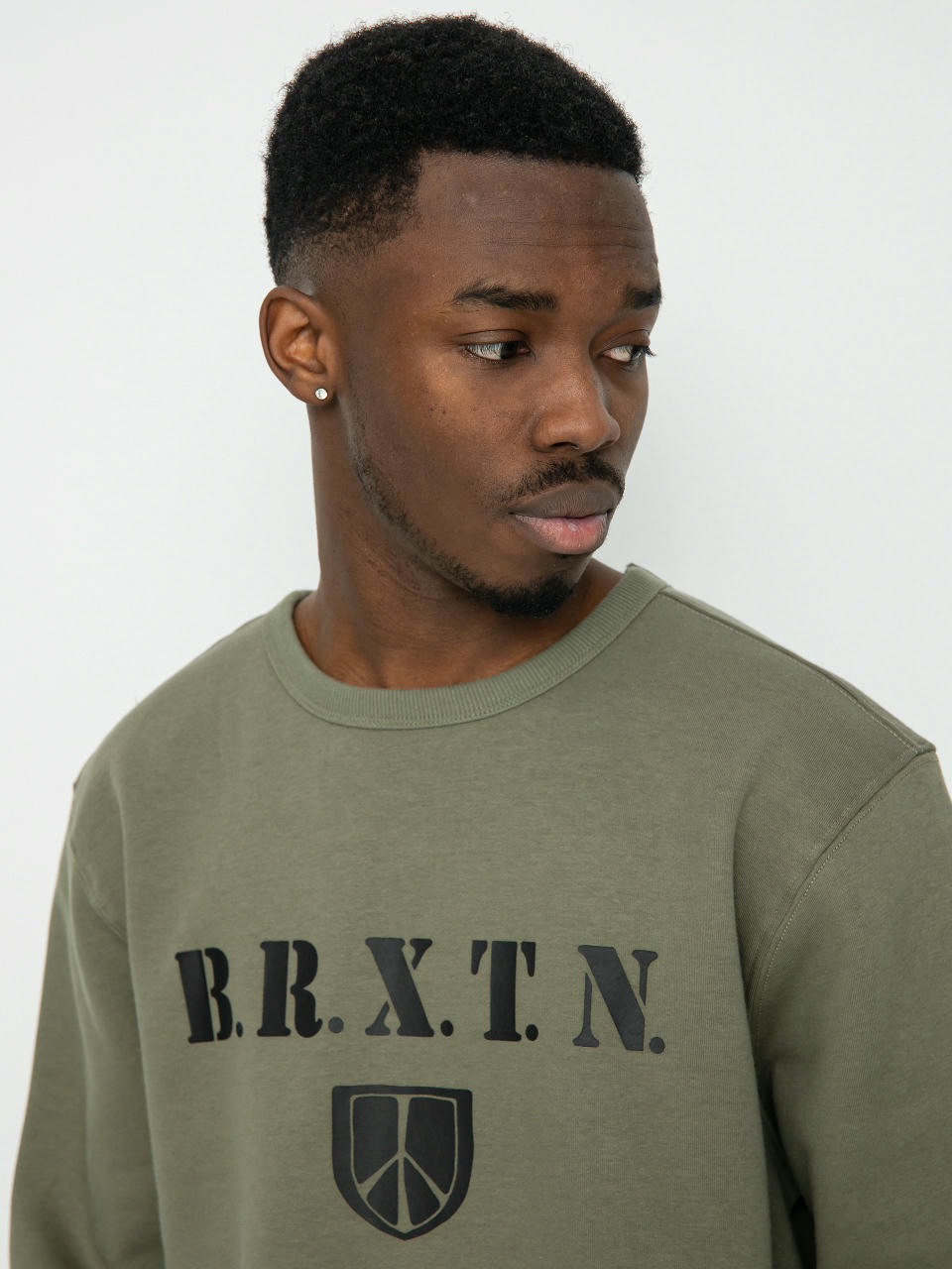 Mikina Brixton Peace Shield (olive surplus)