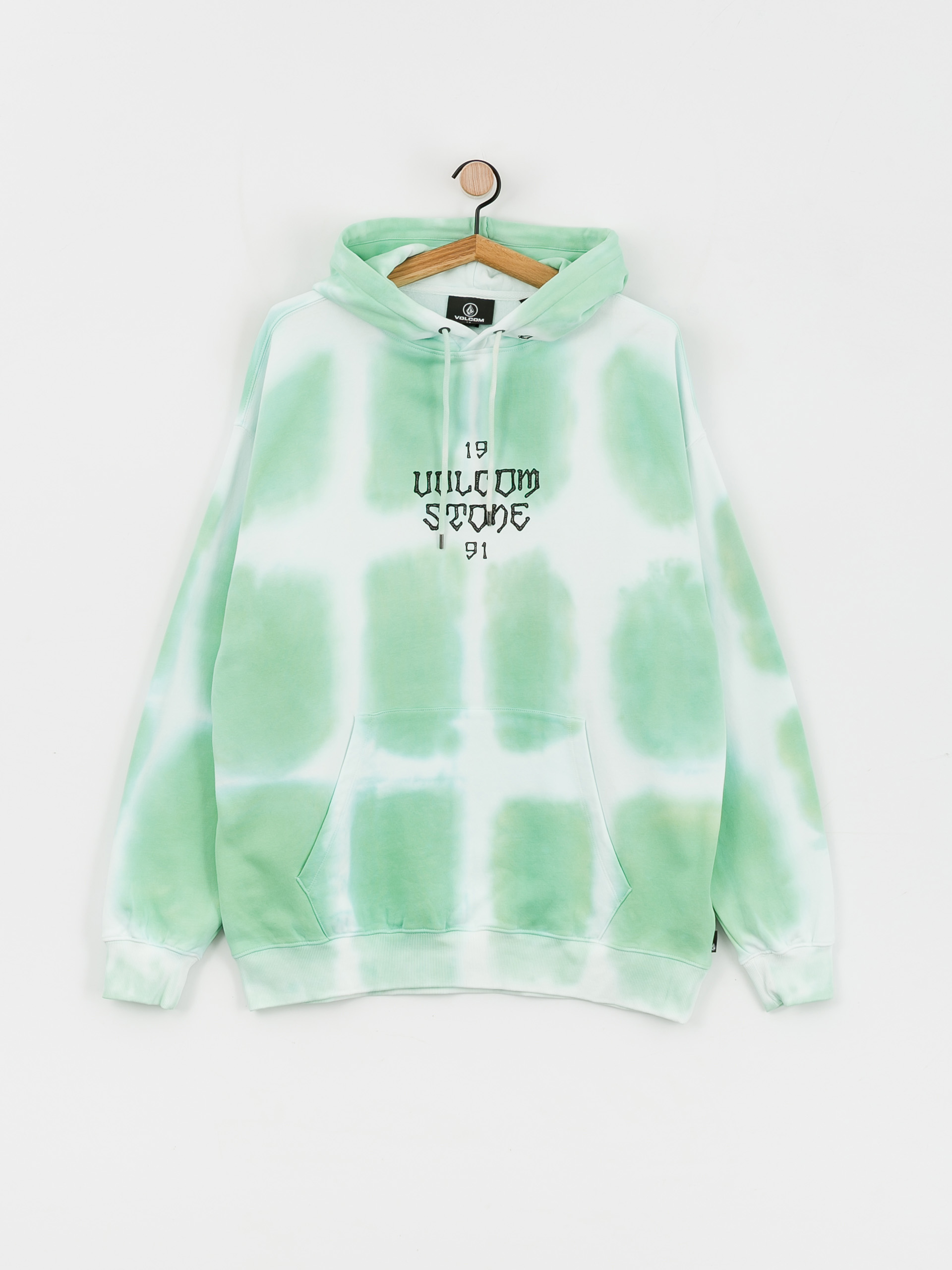 Mikina s kapucňou Volcom Trippin Dye HD (bottle green)