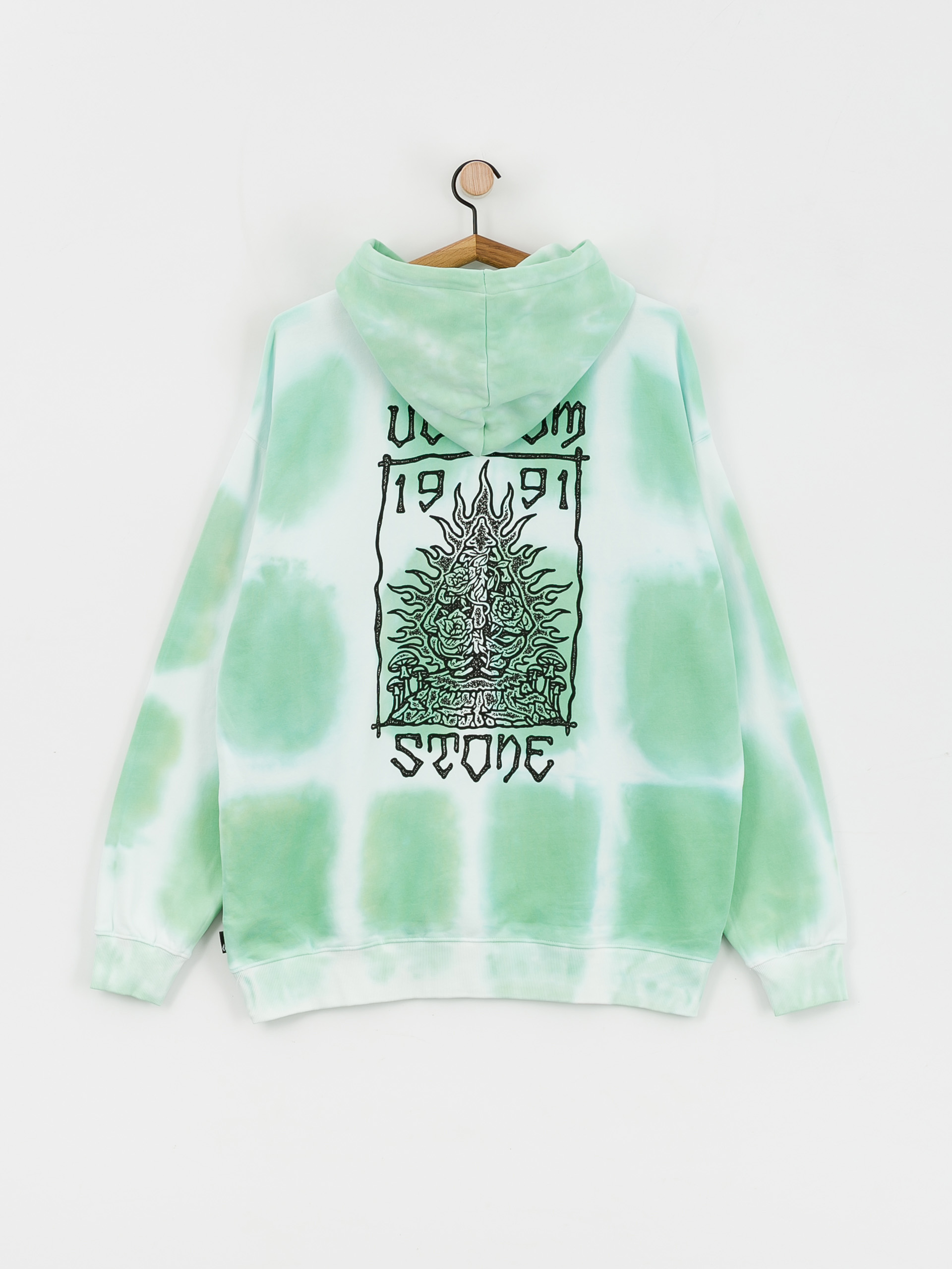 Mikina s kapucňou Volcom Trippin Dye HD (bottle green)