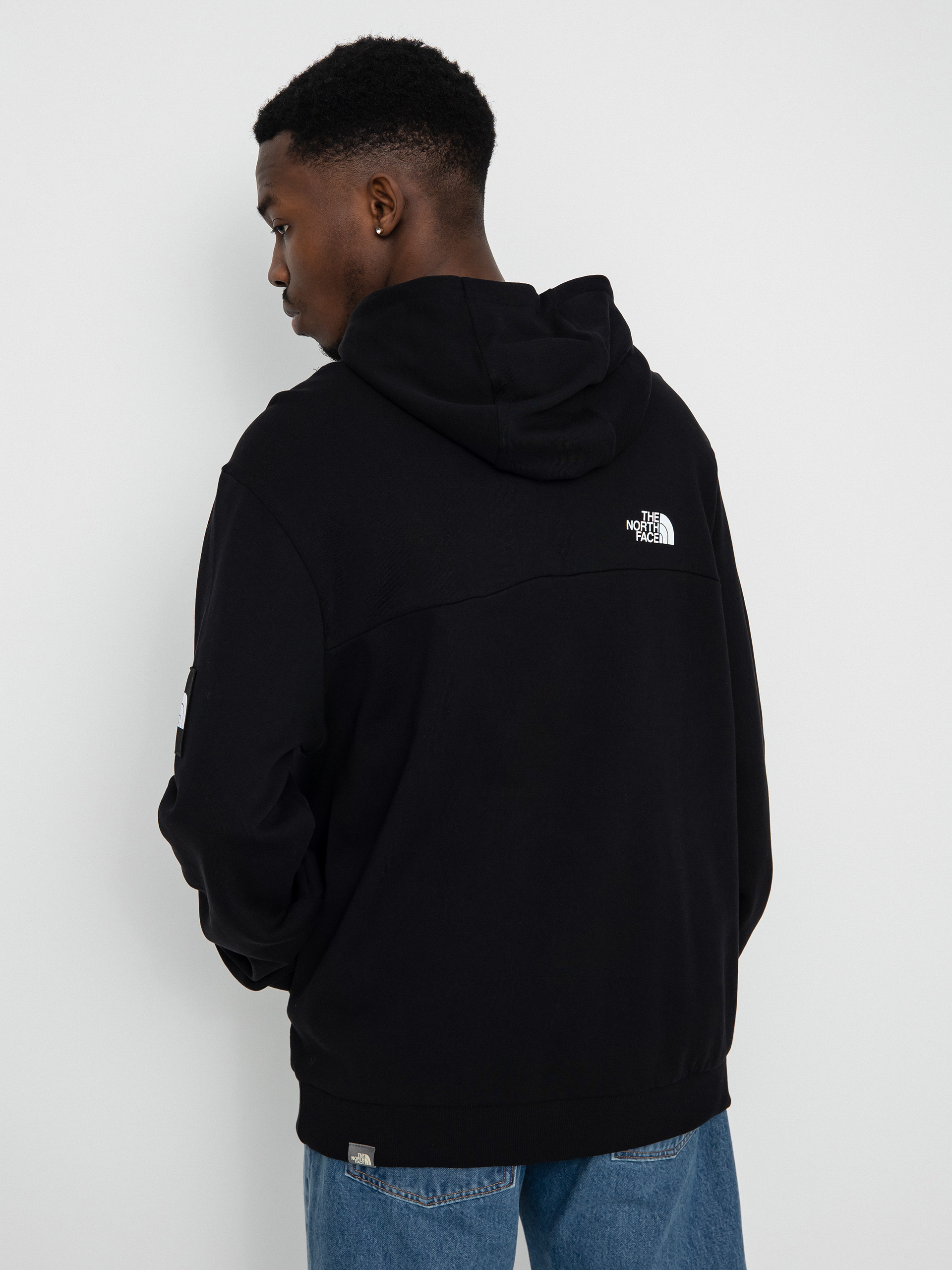 Mikina s kapucňou The North Face Fine Alpine HD (tnf black/purple cactus flower)