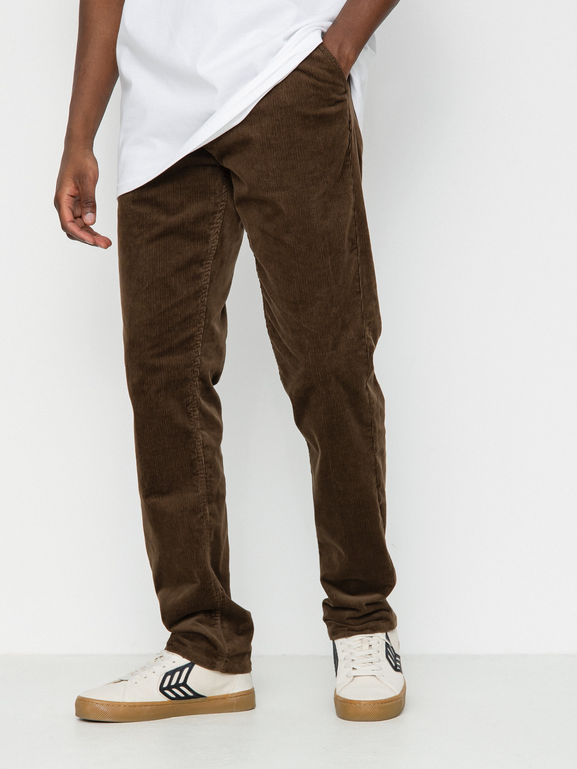 Nohavice Brixton Choice Chino Regular (dark earth cord)