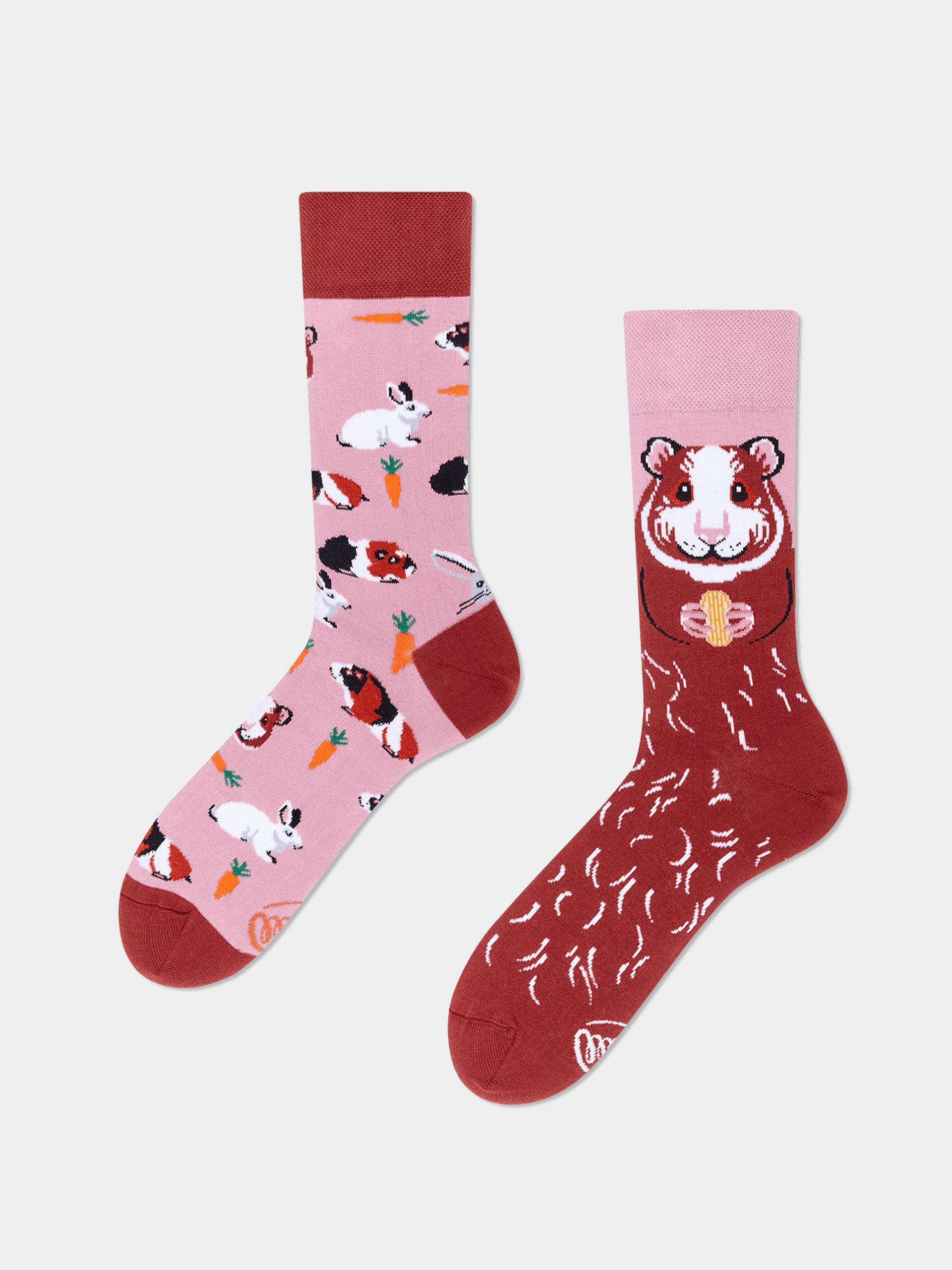 Ponožky Many Mornings Miss Guinea Pig (pink/burgundy)