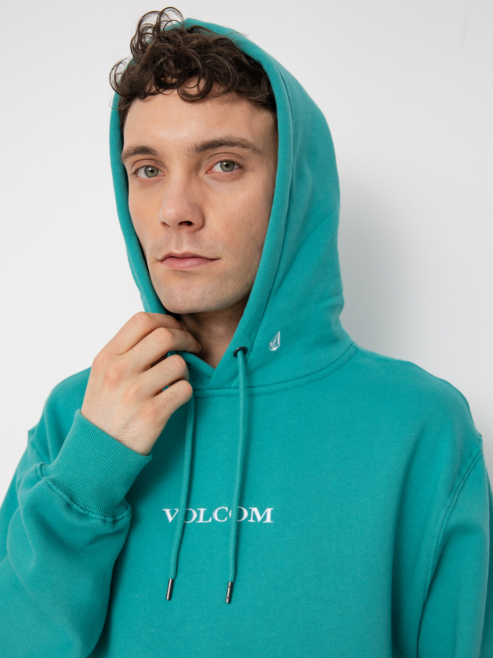 Mikina s kapucňou Volcom Stone HD (temple teal)