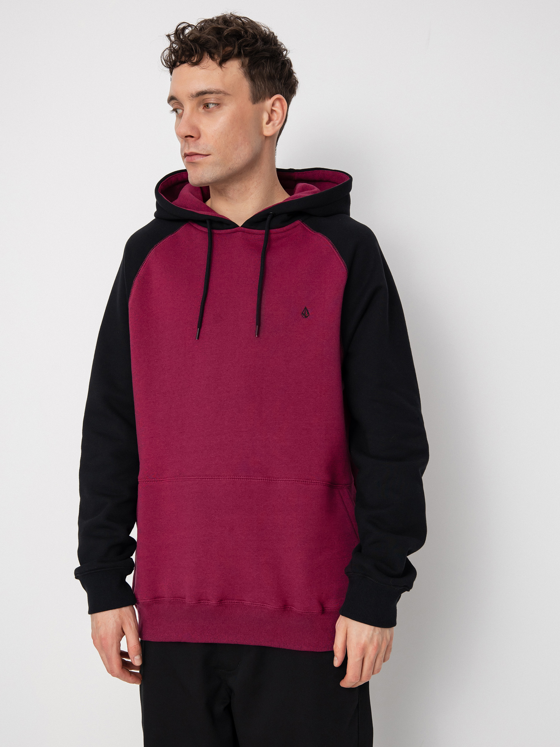 Mikina s kapucňou Volcom Homak HD (plum)