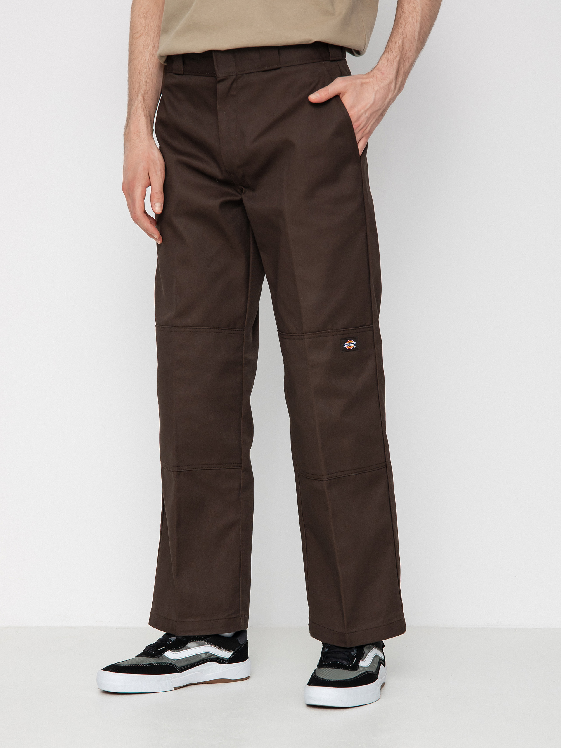 Nohavice Dickies Double Knee (dark brown)