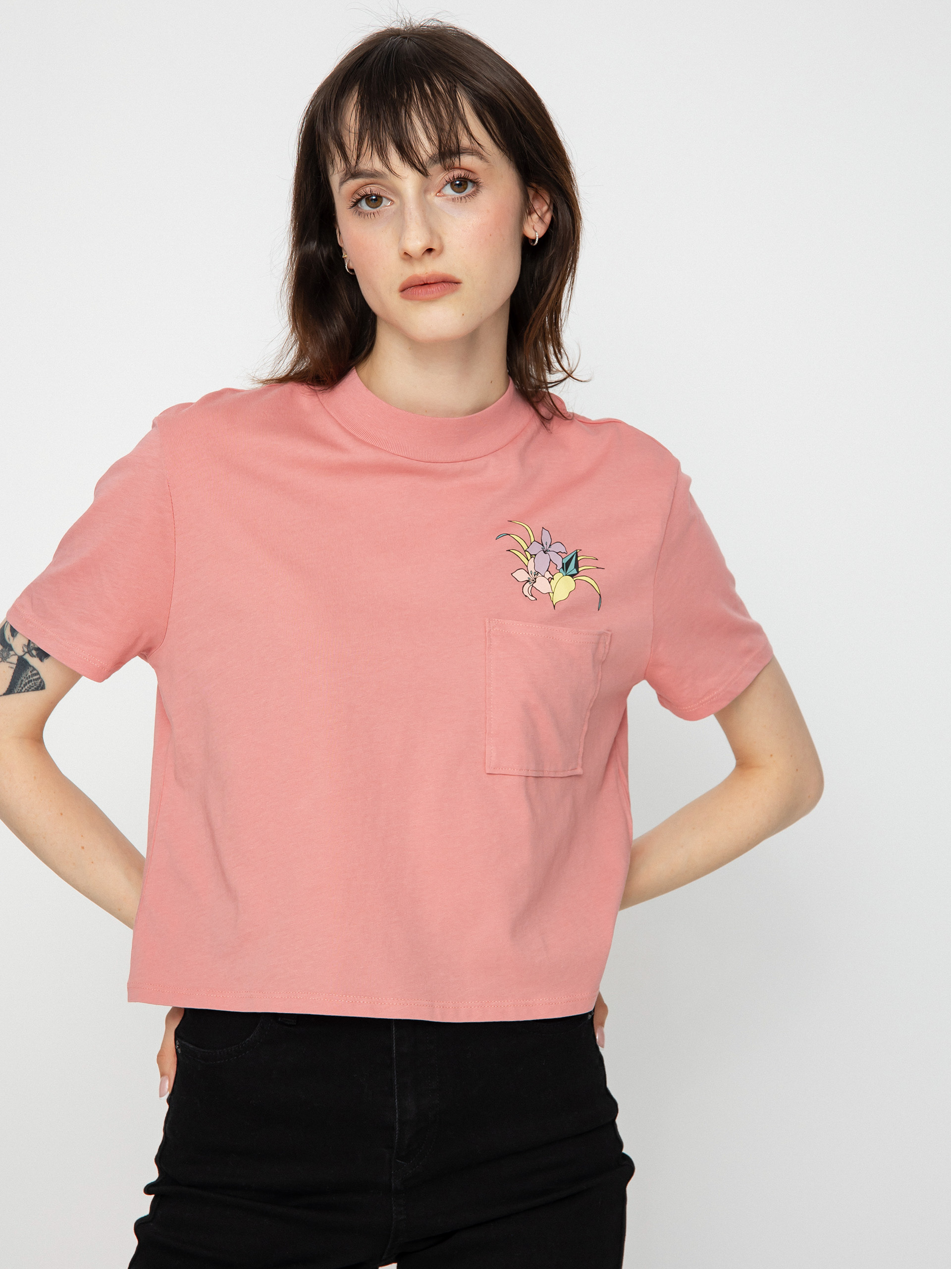 Tričko Volcom Pocket Dial Wmn (desert pink)