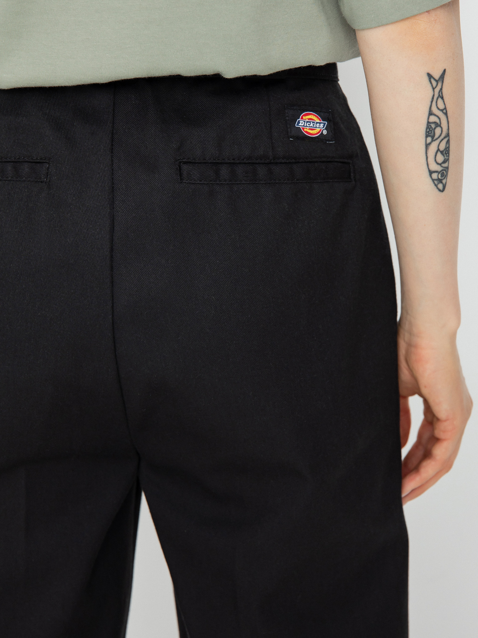Nohavice Dickies Phoenix Split Hem Long Wmn (black)