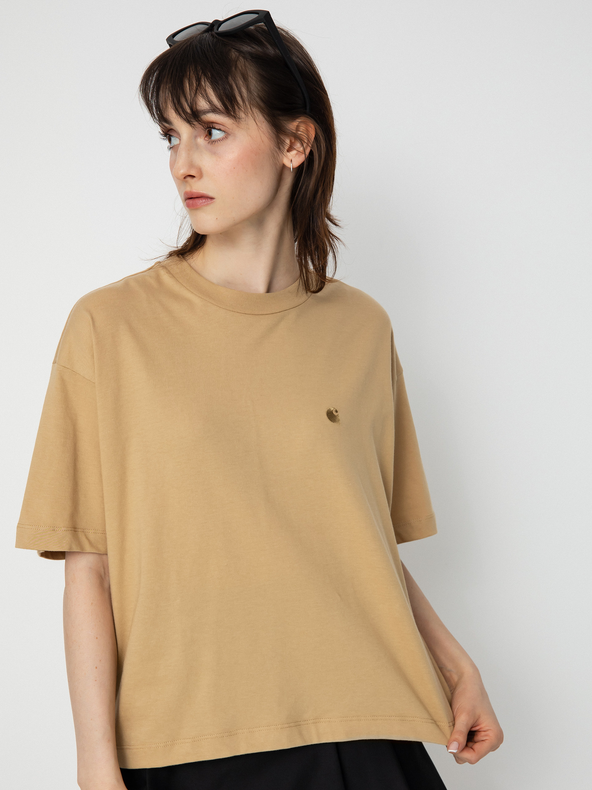 Tričko Carhartt WIP Chester Wmn (dusty h brown)