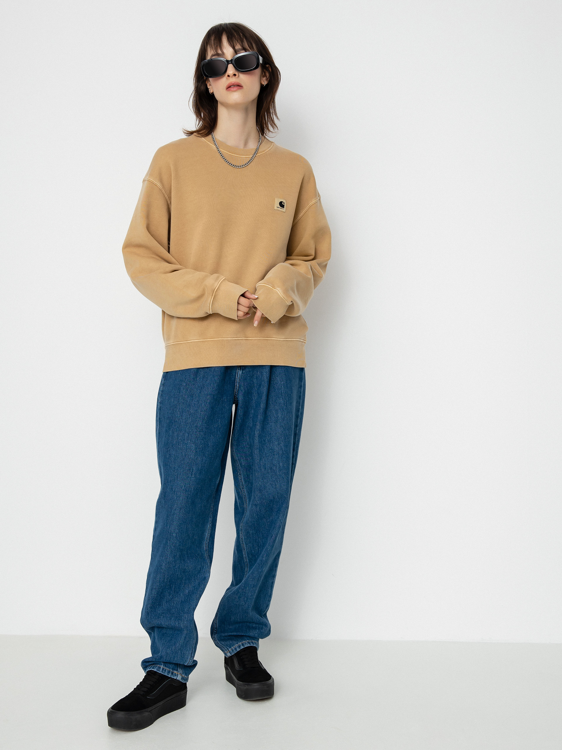 Mikina Carhartt WIP Nelson Wmn (dusty h brown)
