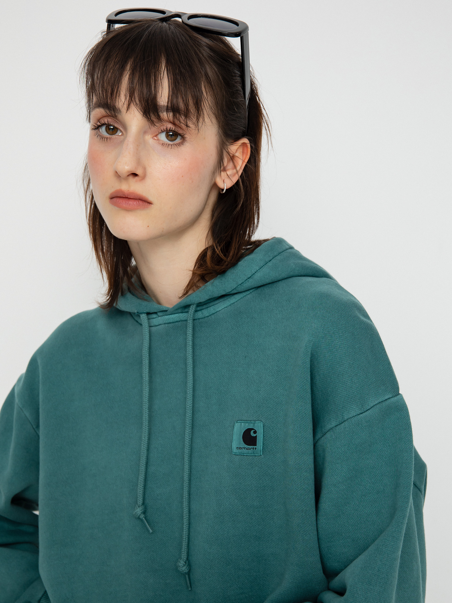 Mikina s kapucňou Carhartt WIP Nelson HD Wmn (botanic)