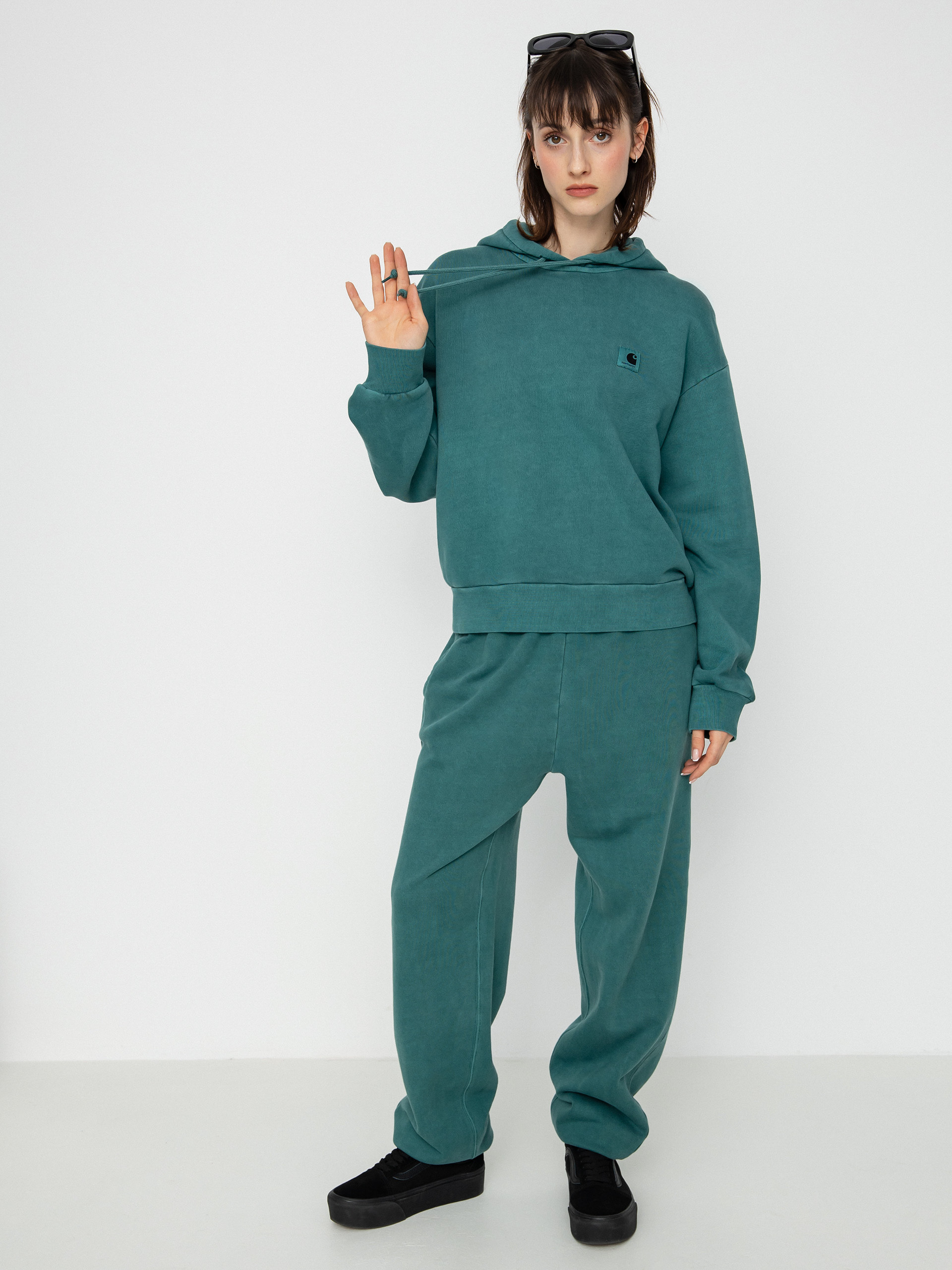 Mikina s kapucňou Carhartt WIP Nelson HD Wmn (botanic)