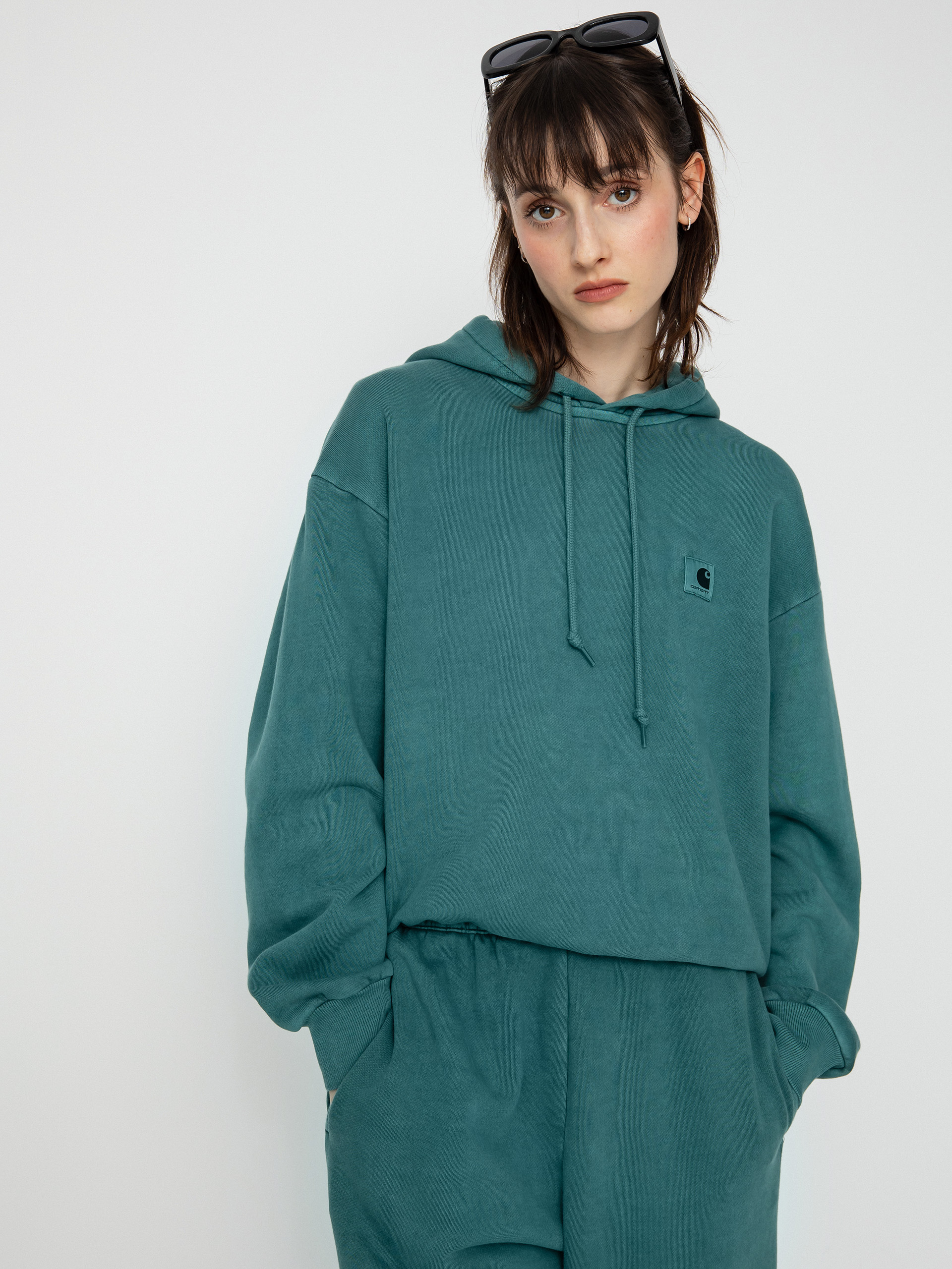 Mikina s kapucňou Carhartt WIP Nelson HD Wmn (botanic)